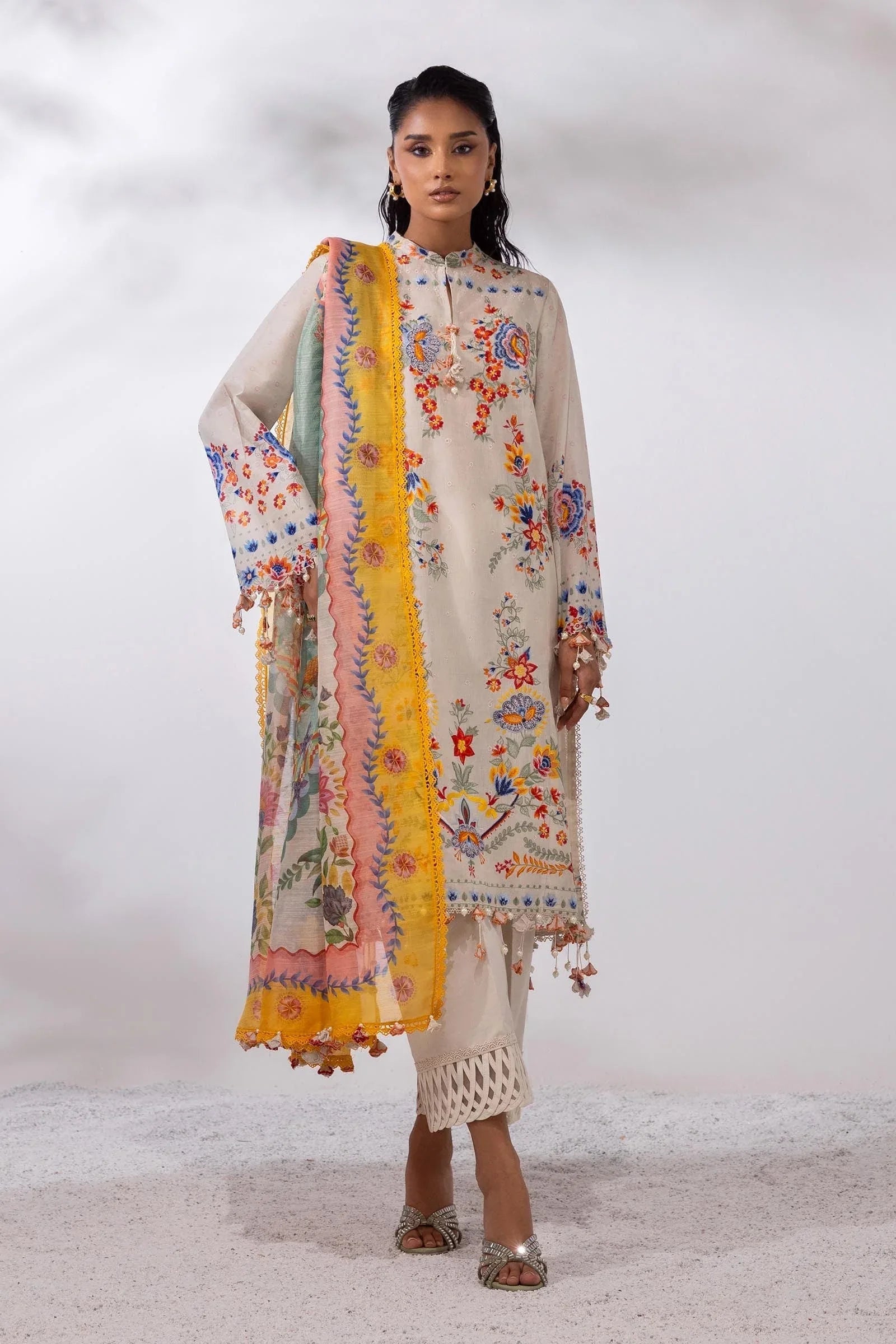 Sana Safinaz | Muzlin Summer 25 | 018A - Rang-e-Khaas
