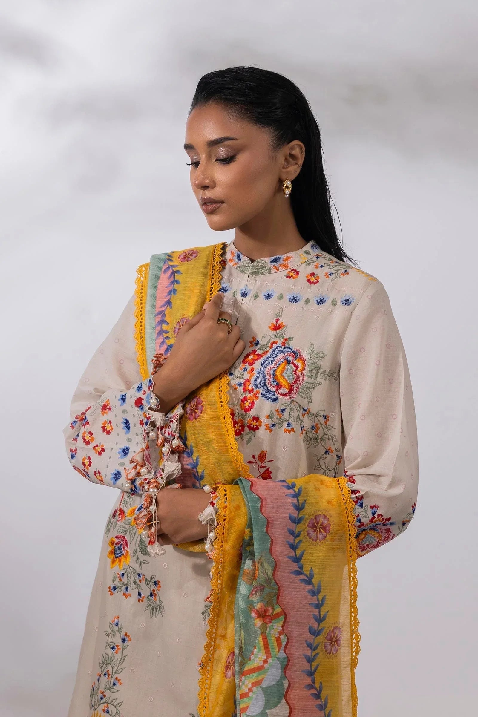 Sana Safinaz | Muzlin Summer 25 | 018A - Rang-e-Khaas