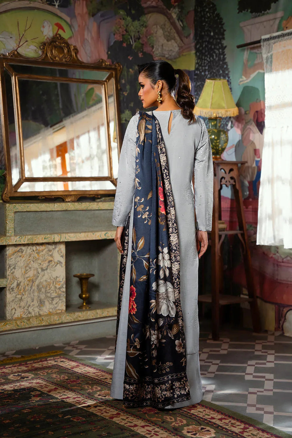 Saira Rizwan | Dahini Silk Pret | SWAN - SRLP04-25 - Rang-e-Khaas