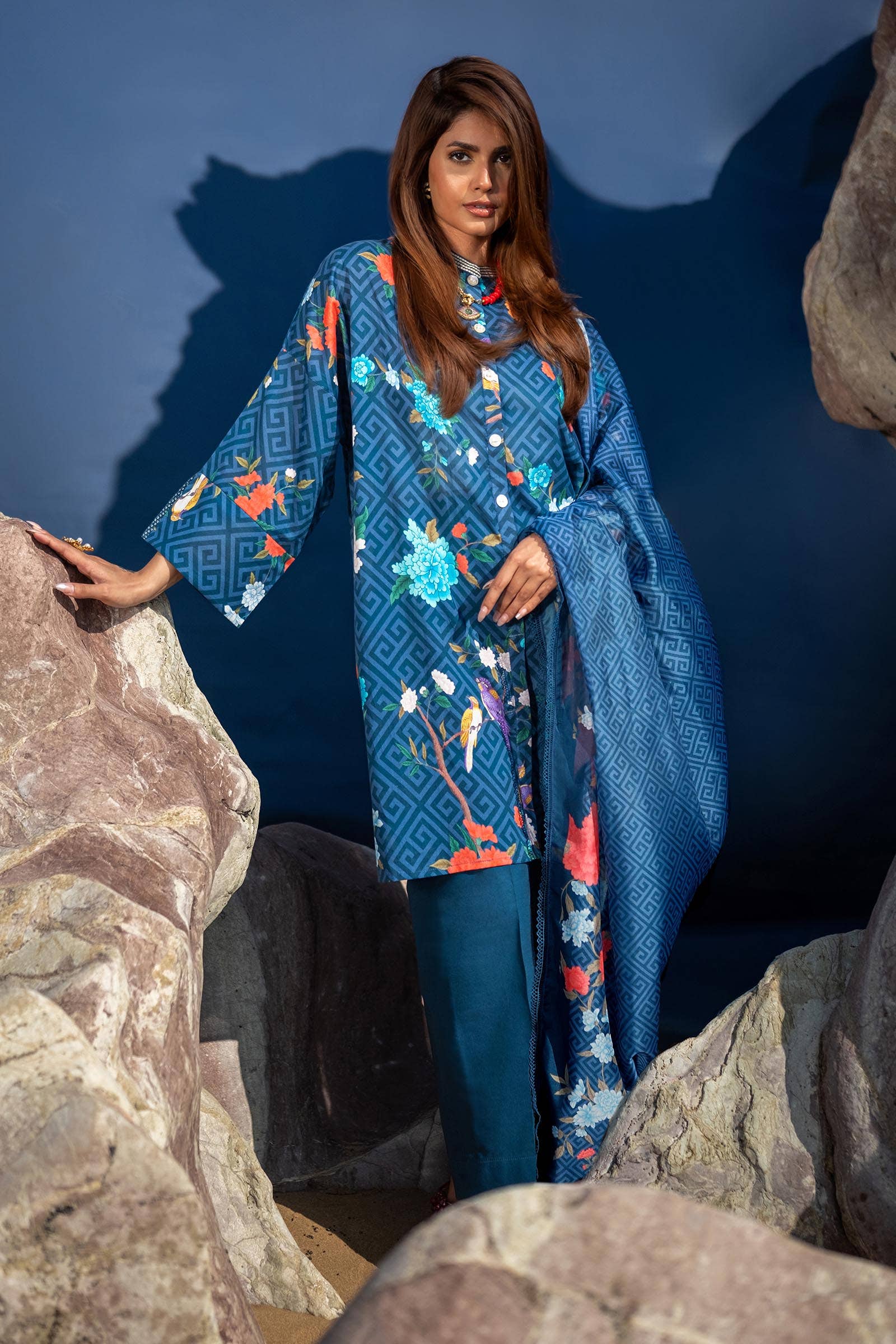 Sana Safinaz | Mahay Spring 24 | H241-013B-2BK - Rang-e-Khaas