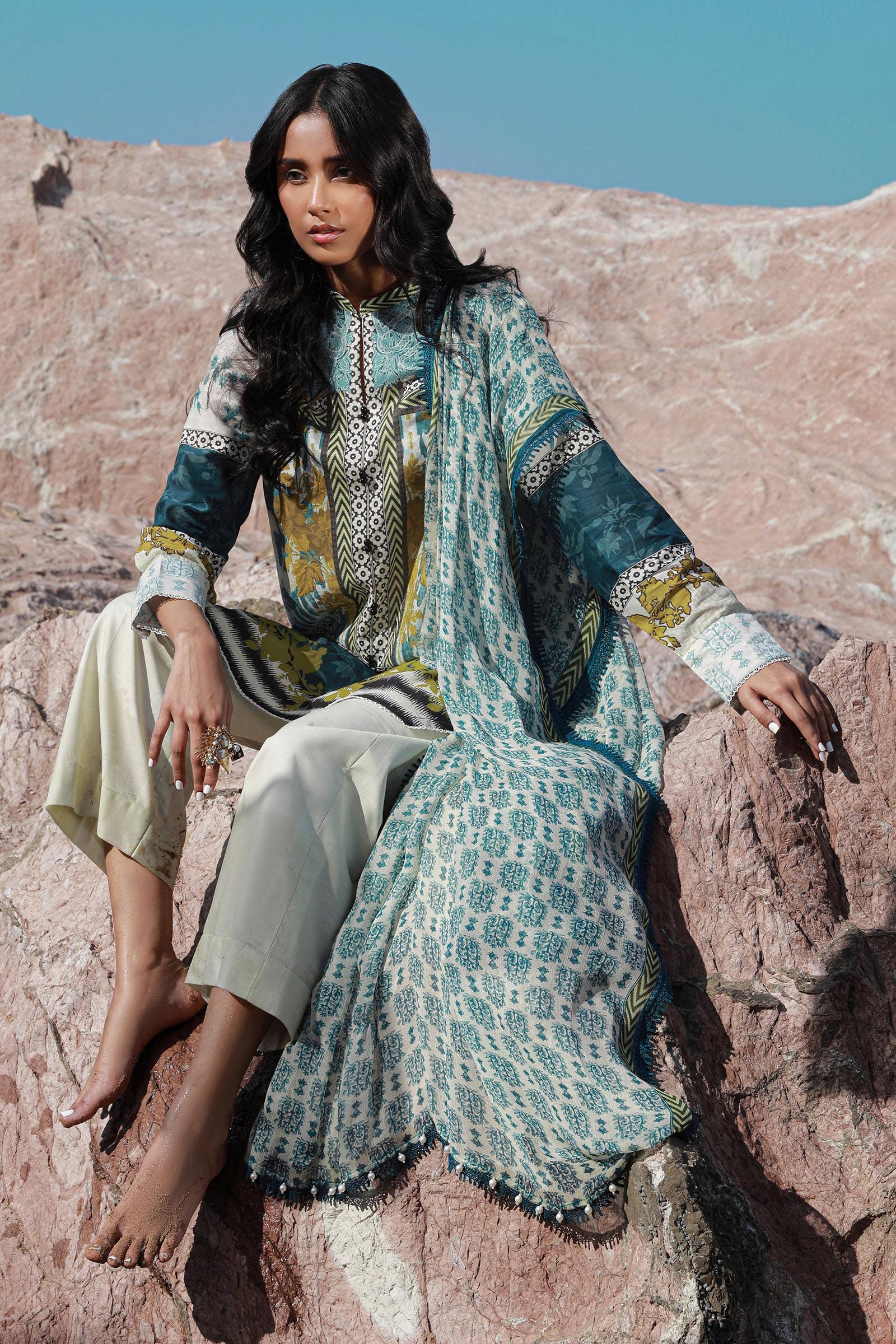 Sana Safinaz | Mahay Spring 24 | H241-015A-2I - Rang-e-Khaas