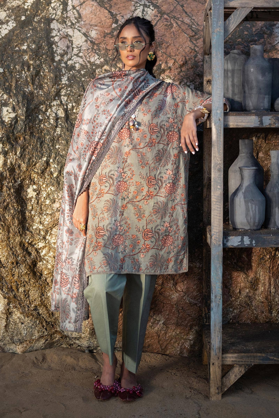 Sana Safinaz | Mahay Spring 24 | H241-016A-3CK - Rang-e-Khaas