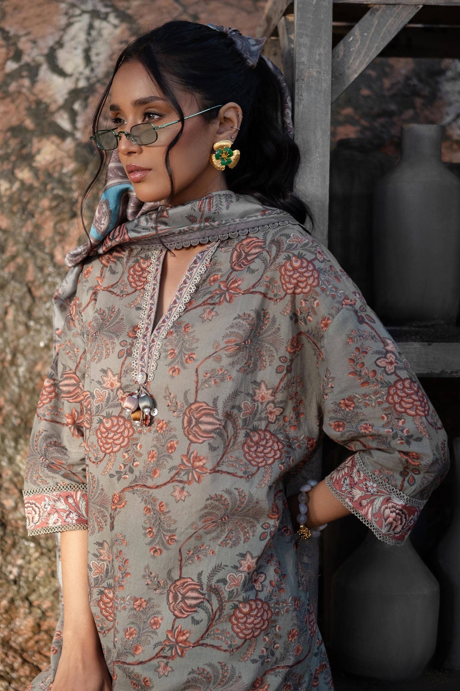 Sana Safinaz | Mahay Spring 24 | H241-016A-3CK - Rang-e-Khaas