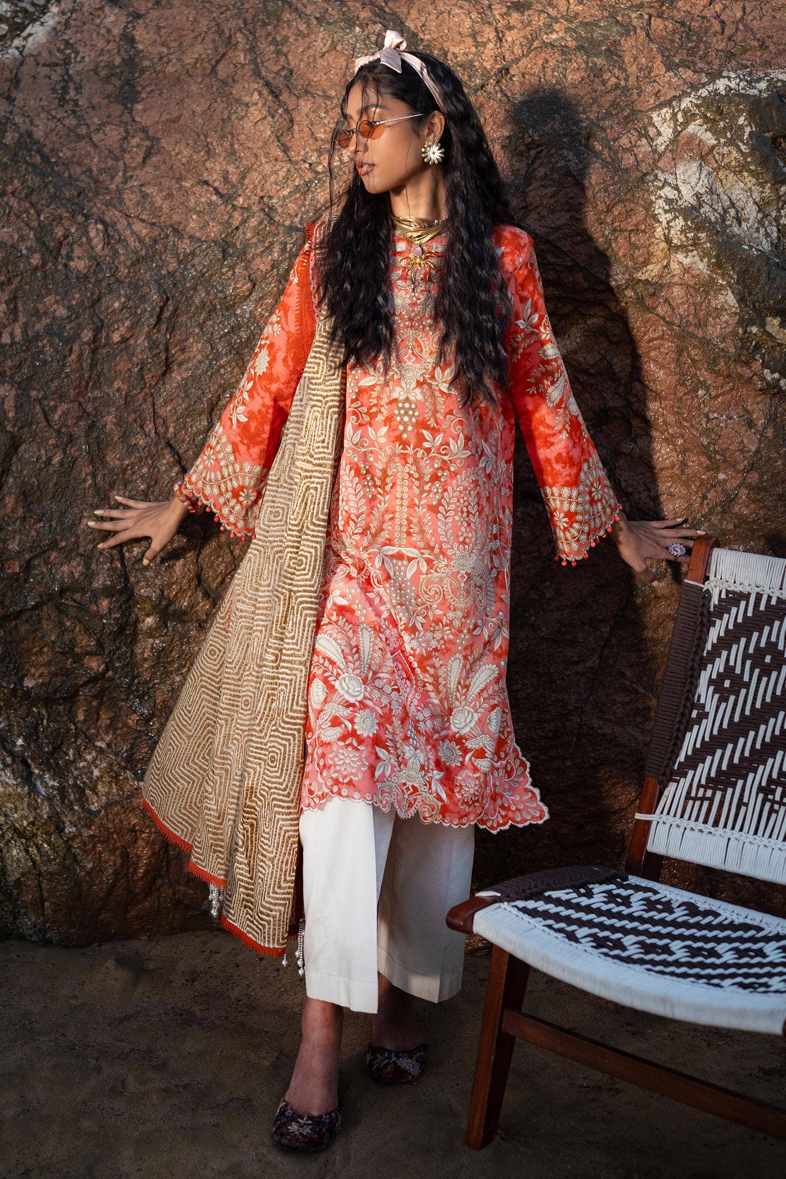Sana Safinaz | Mahay Spring 24 | H241-018A-2BG - Rang-e-Khaas