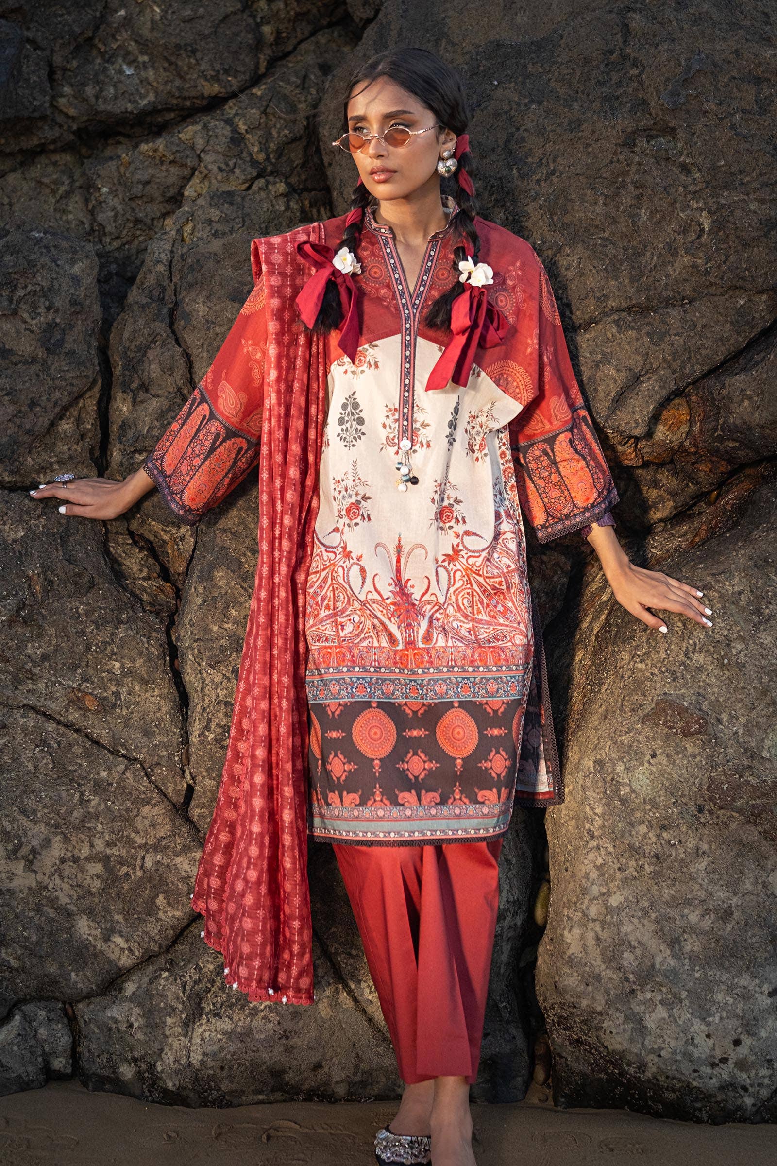 Sana Safinaz | Mahay Spring 24 | H241-021A-3DE - Rang-e-Khaas