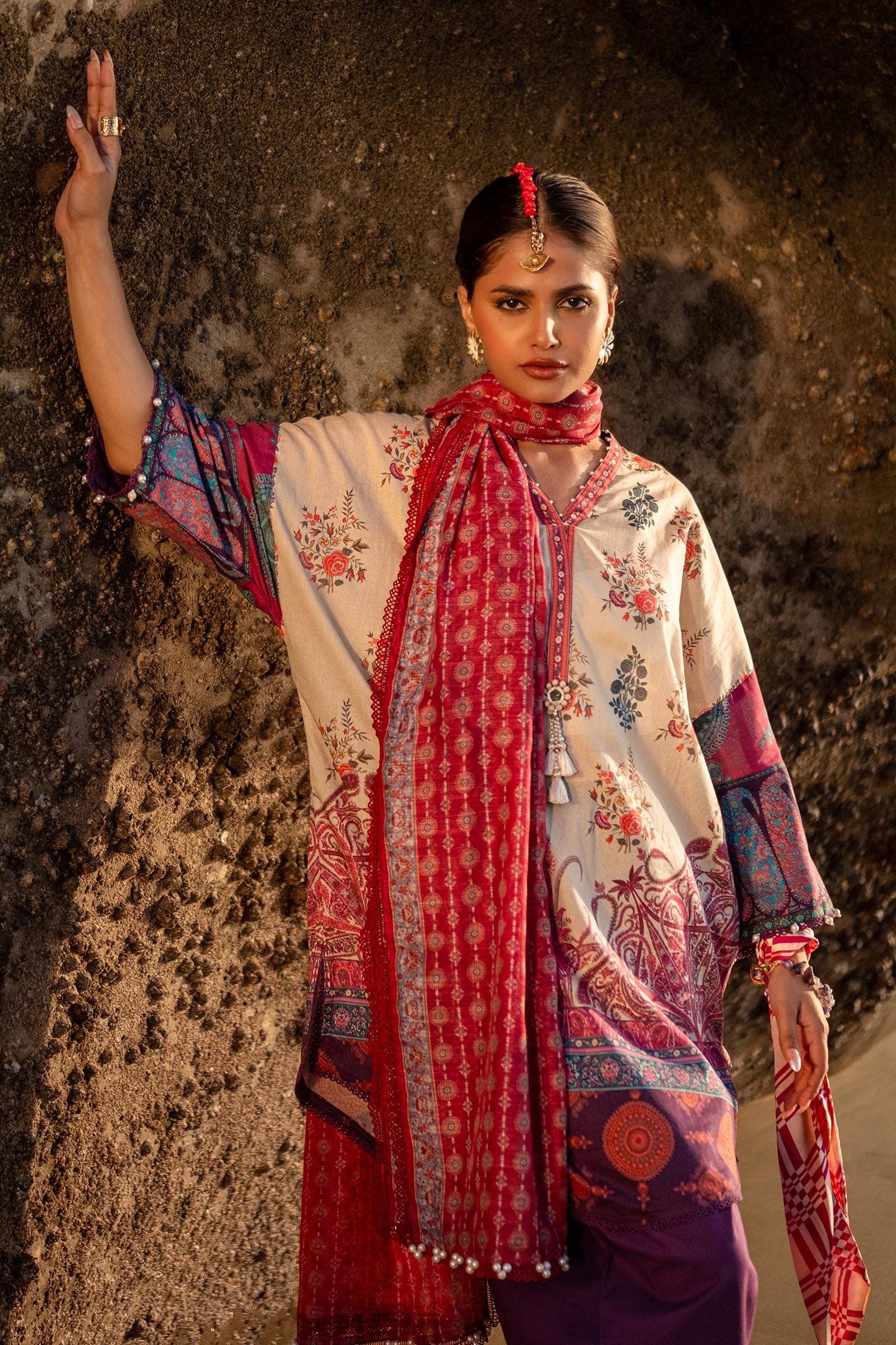 Sana Safinaz | Mahay Spring 24 | H241-021B-3DE - Rang-e-Khaas