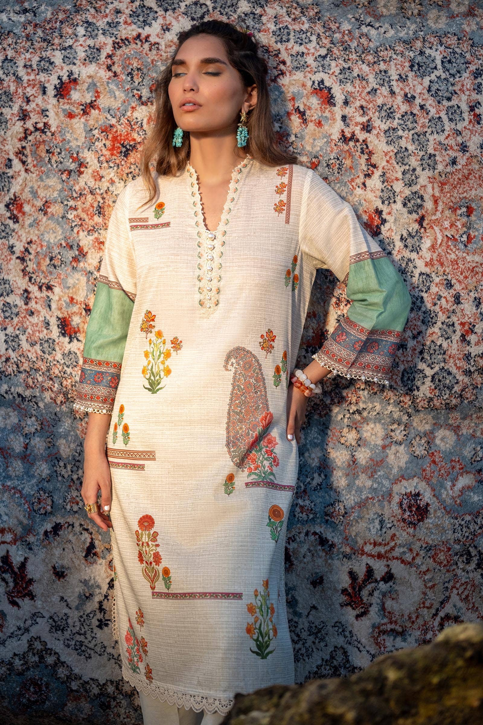 Sana Safinaz | Mahay Spring 24 | H241-022A-2BS - Rang-e-Khaas
