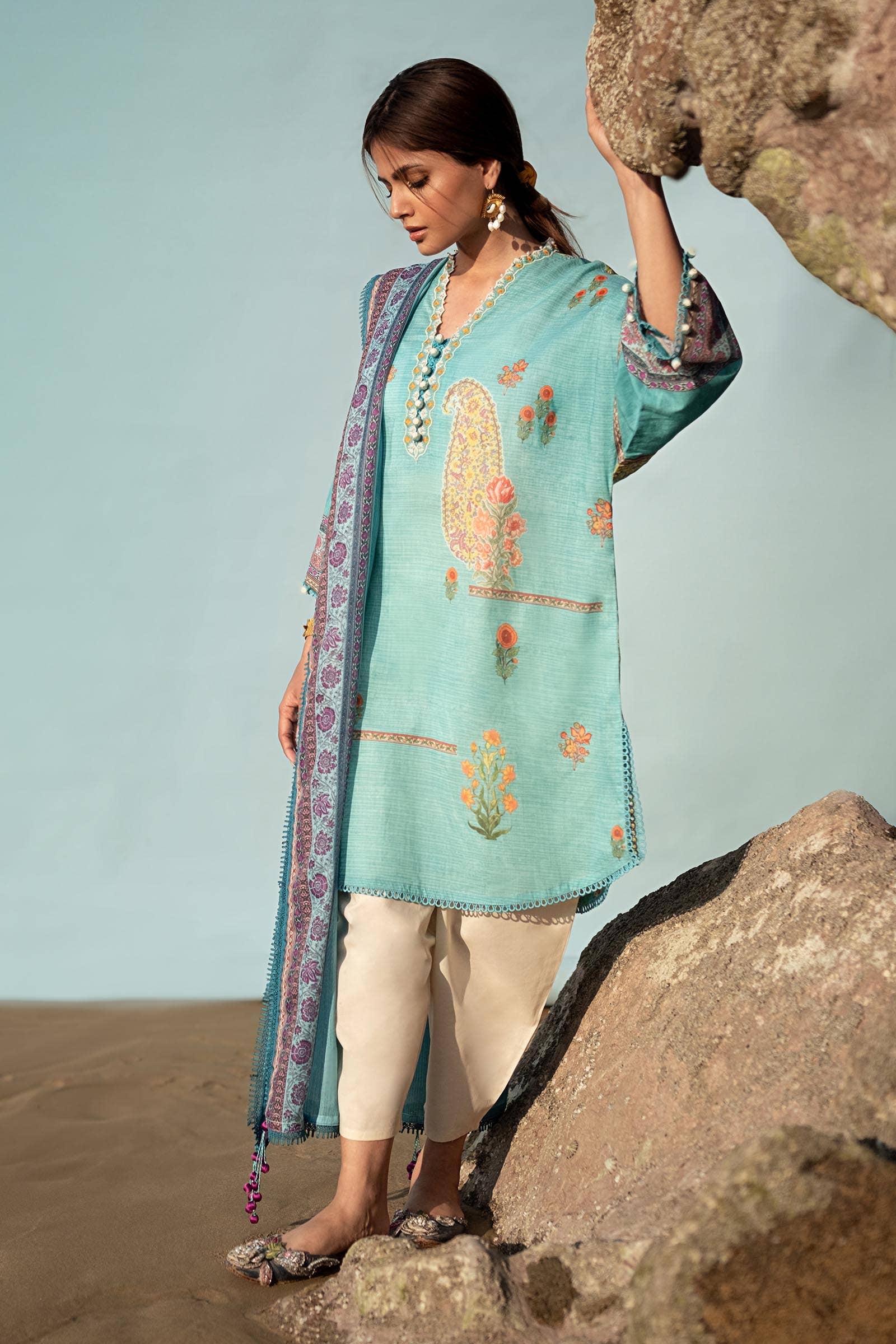 Sana Safinaz | Mahay Spring 24 | H241-022B-2BS - Rang-e-Khaas
