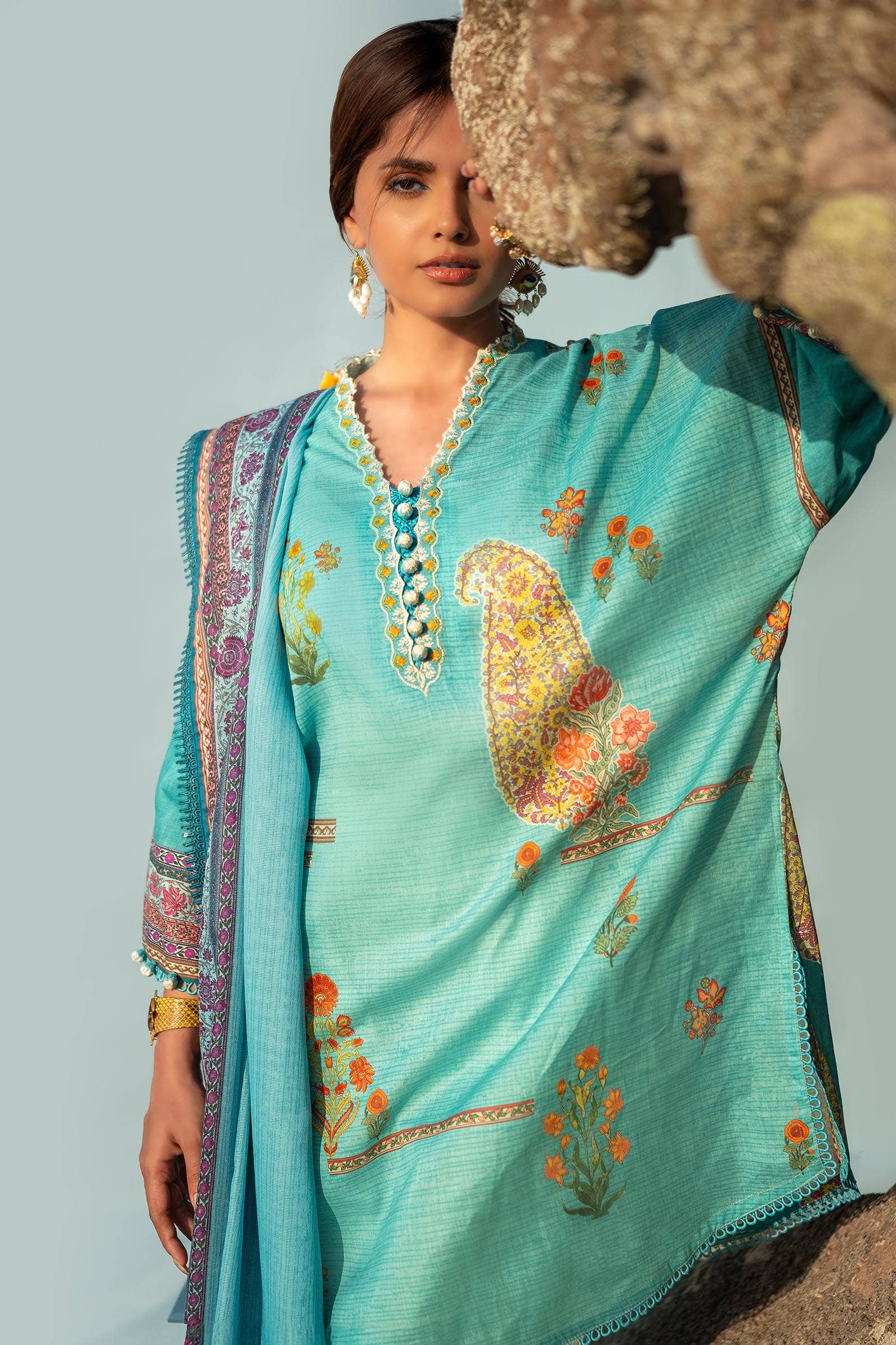 Sana Safinaz | Mahay Spring 24 | H241-022B-2BS - Rang-e-Khaas