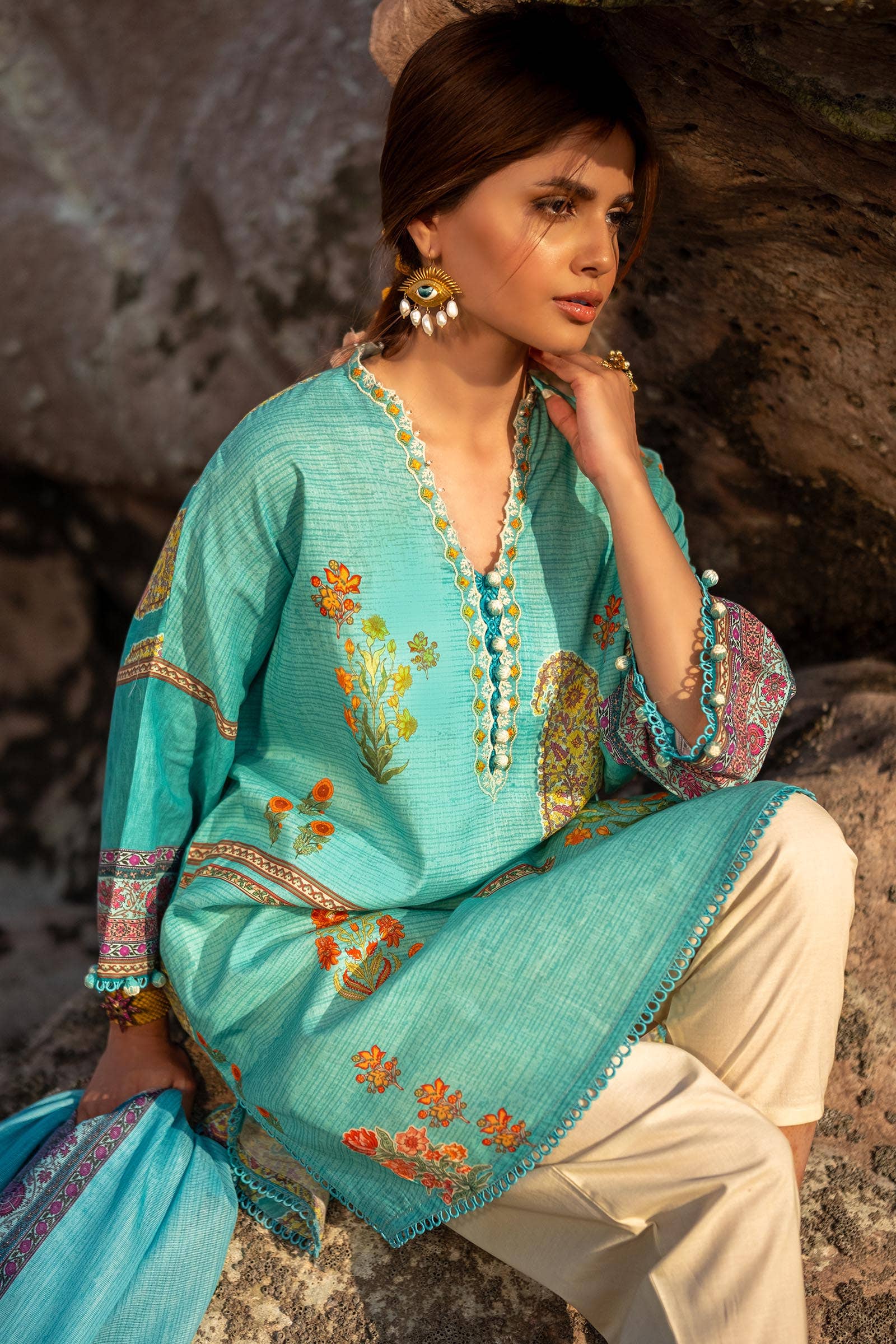 Sana Safinaz | Mahay Spring 24 | H241-022B-2BS - Rang-e-Khaas