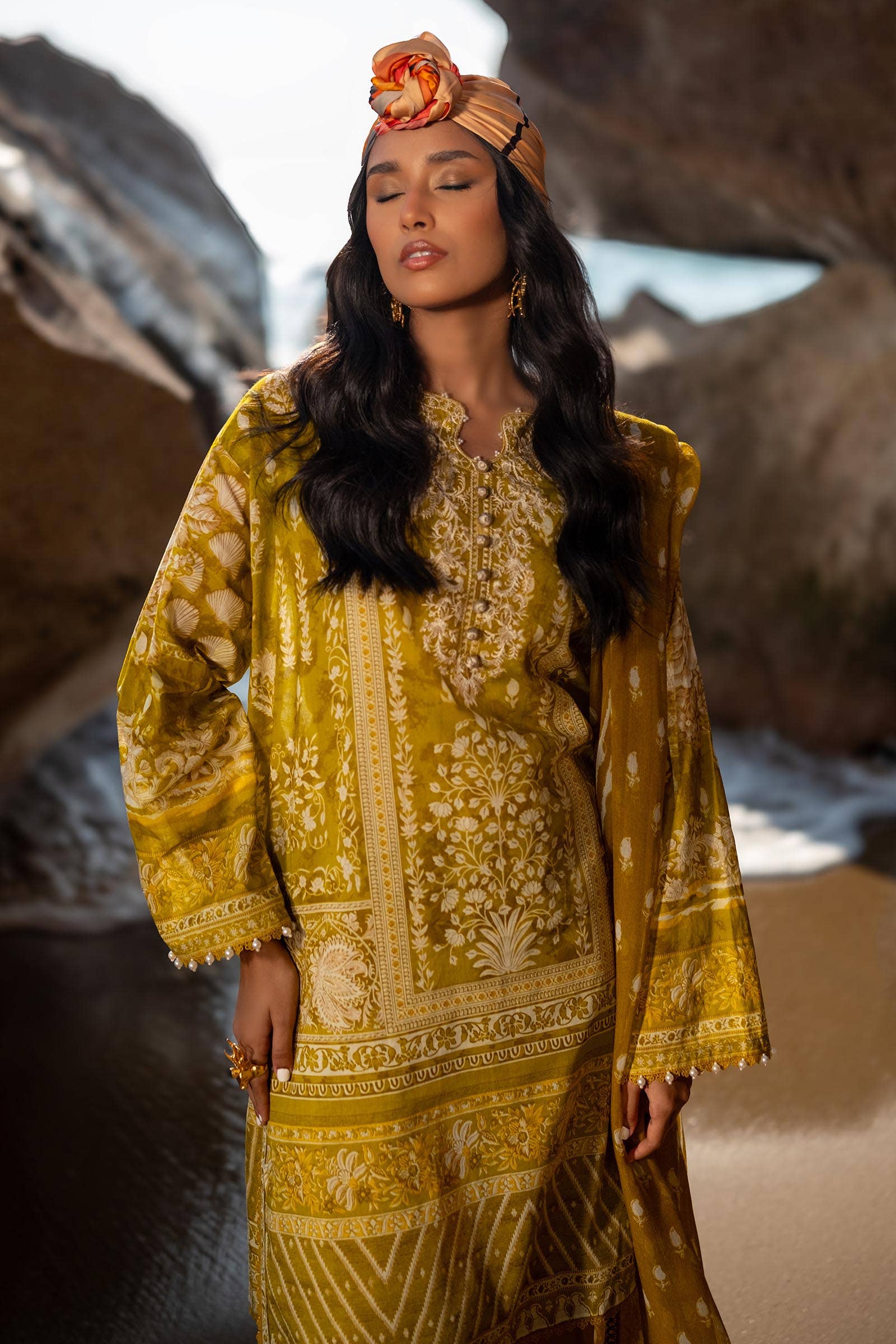 Sana Safinaz | Mahay Spring 24 | H241-005B-3CI - Rang-e-Khaas