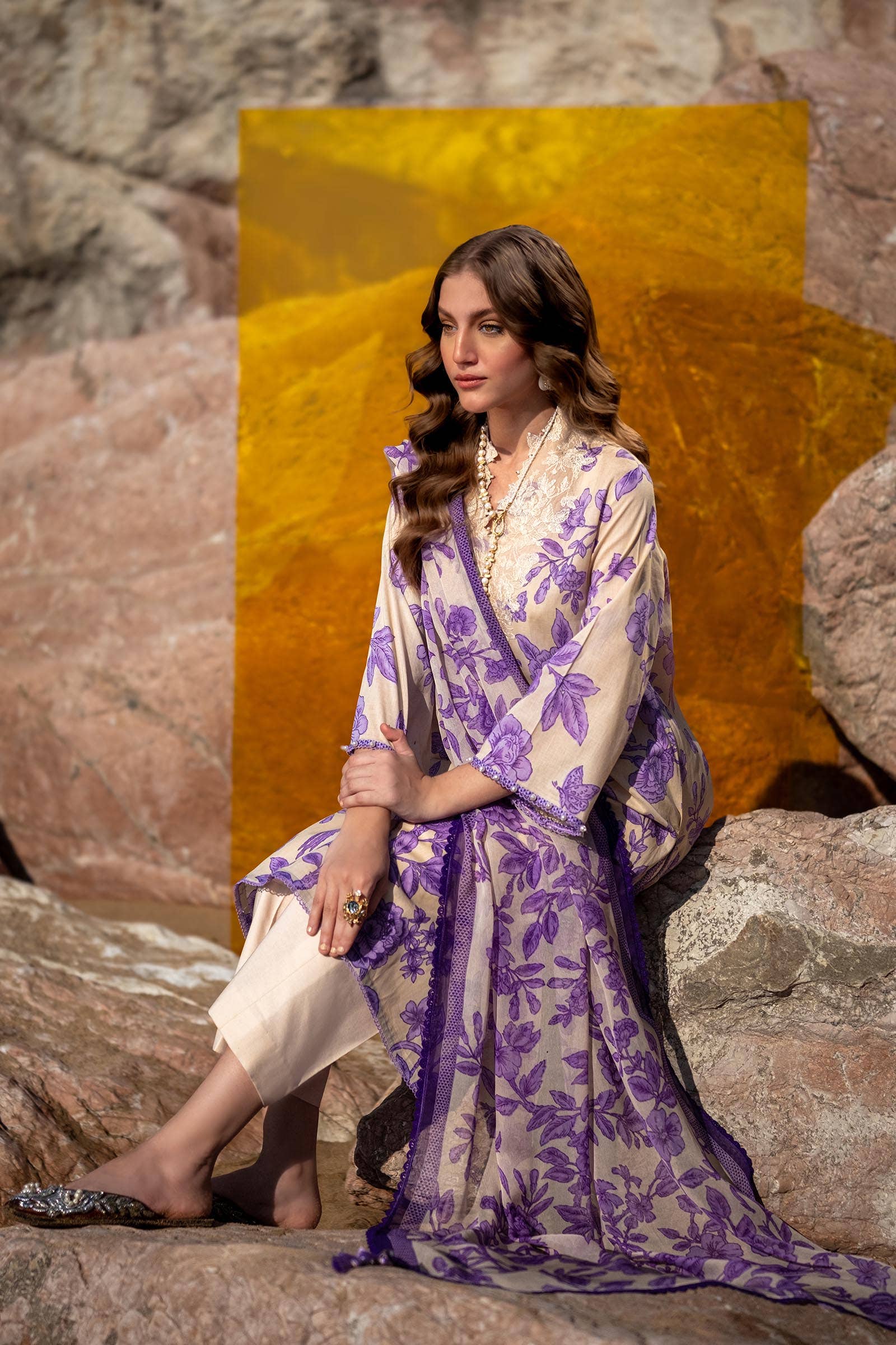 Sana Safinaz | Mahay Spring 24 | H241-001B-3CI - Rang-e-Khaas
