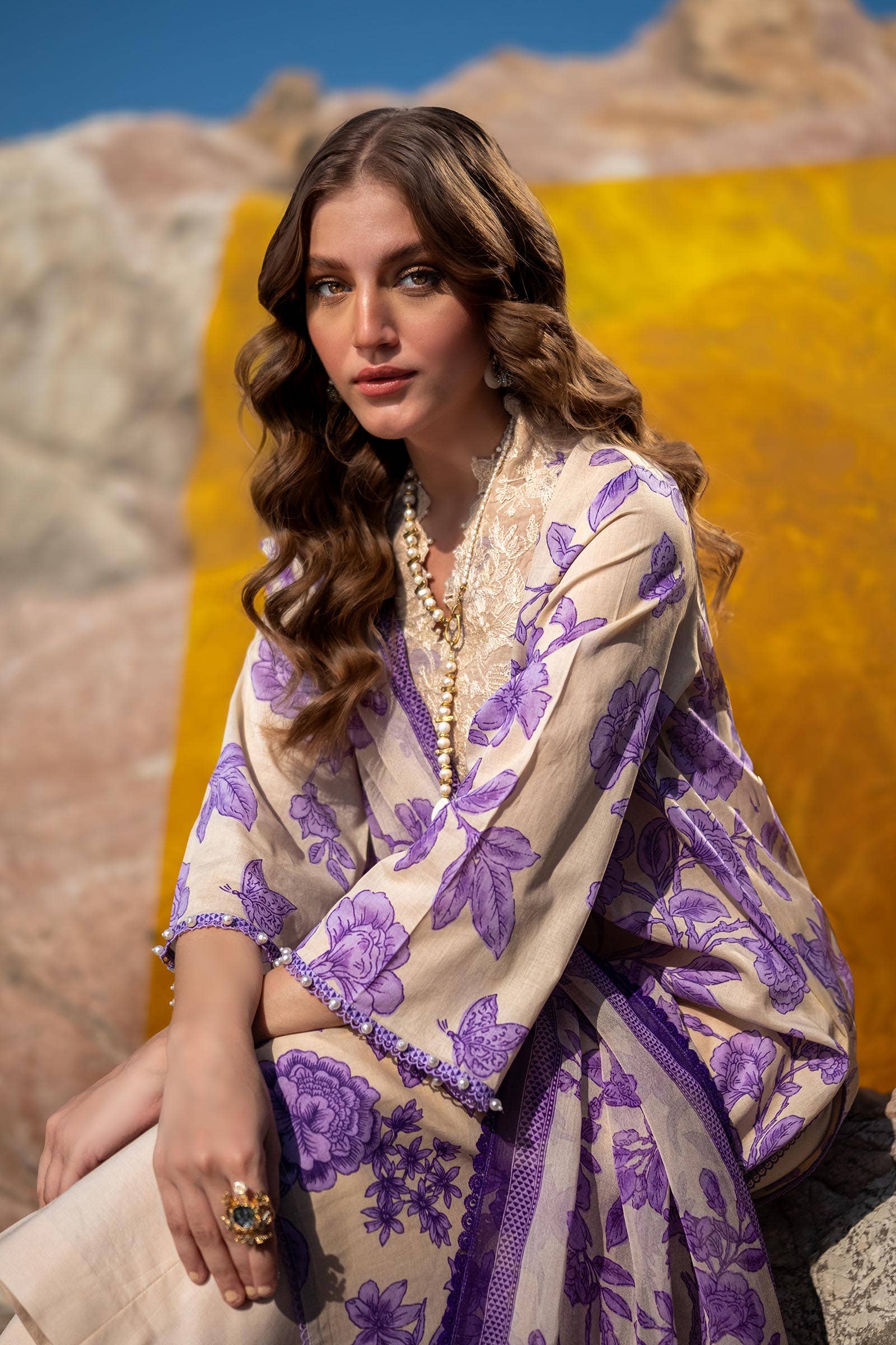 Sana Safinaz | Mahay Spring 24 | H241-001B-3CI - Rang-e-Khaas