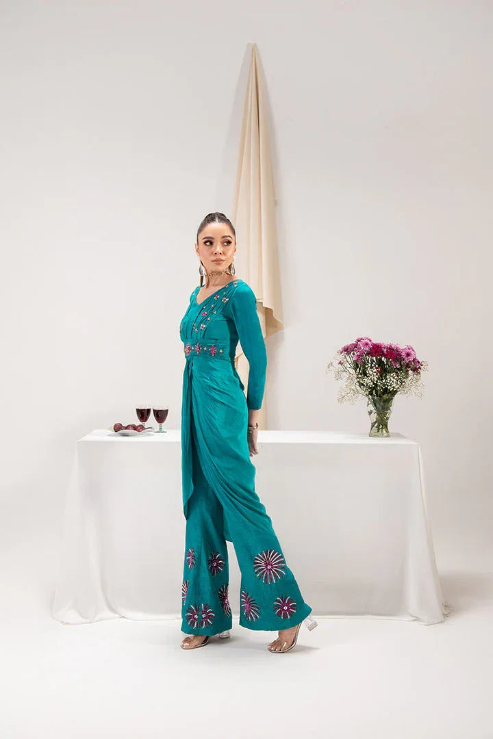 Maria Osama Khan | Tiffany Formals | Aquamarine - Rang-e-Khaas