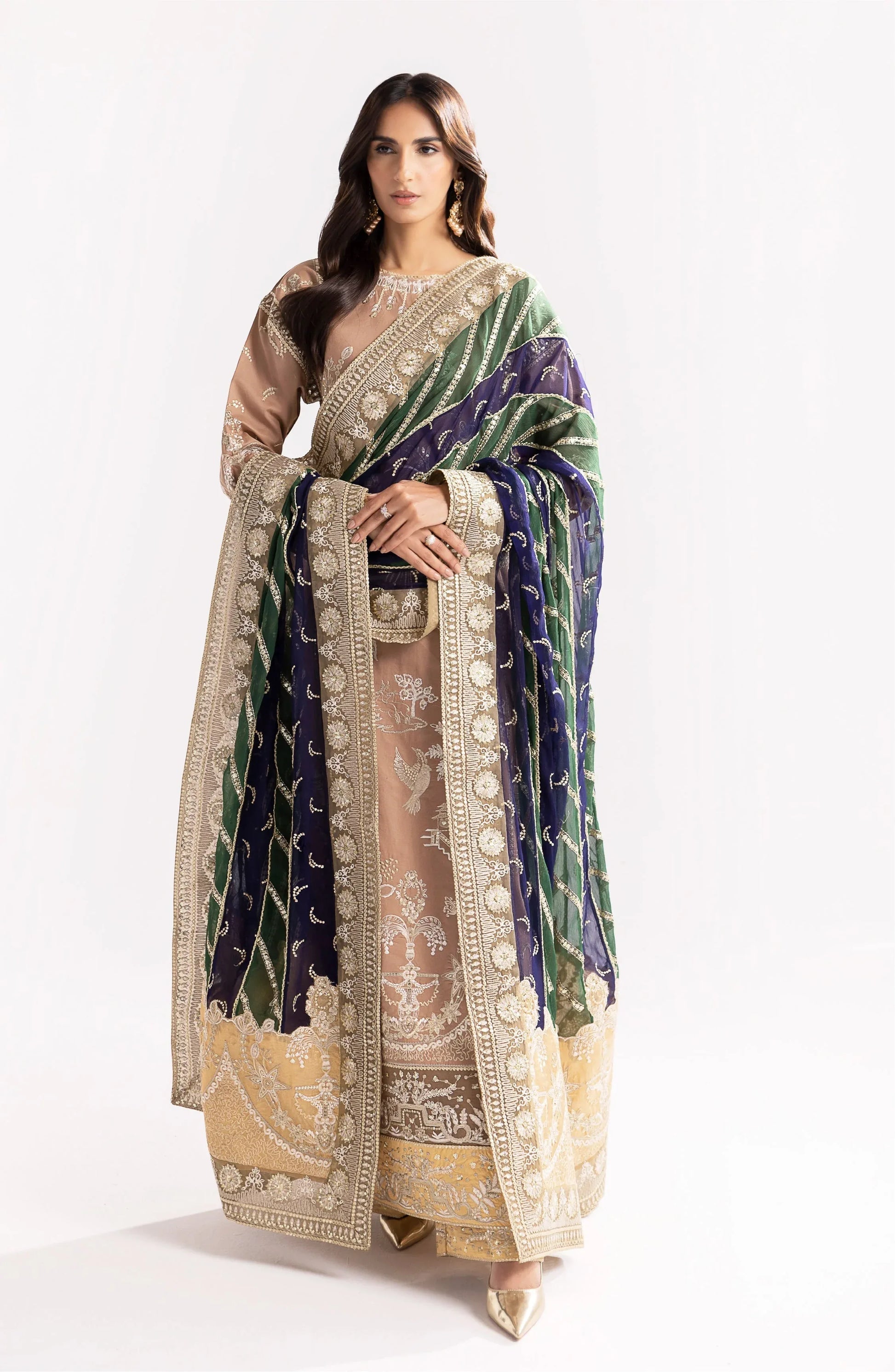 Maryum N Maria | Eid Luxury Lawn 24 | Fareena - Rang-e-Khaas