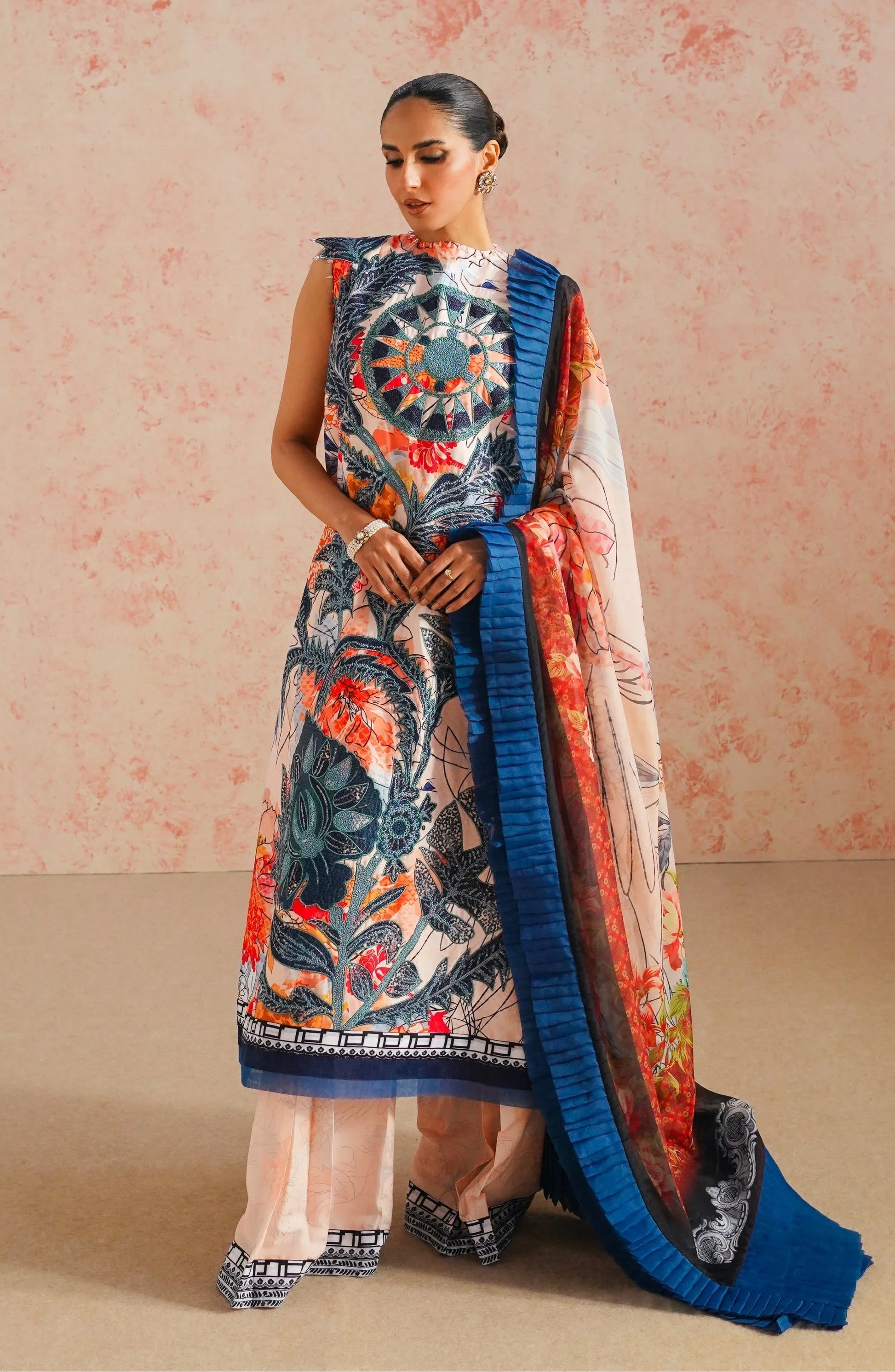 Maryum N Maria | Eid Luxury Lawn 24 | Shafaq - Rang-e-Khaas