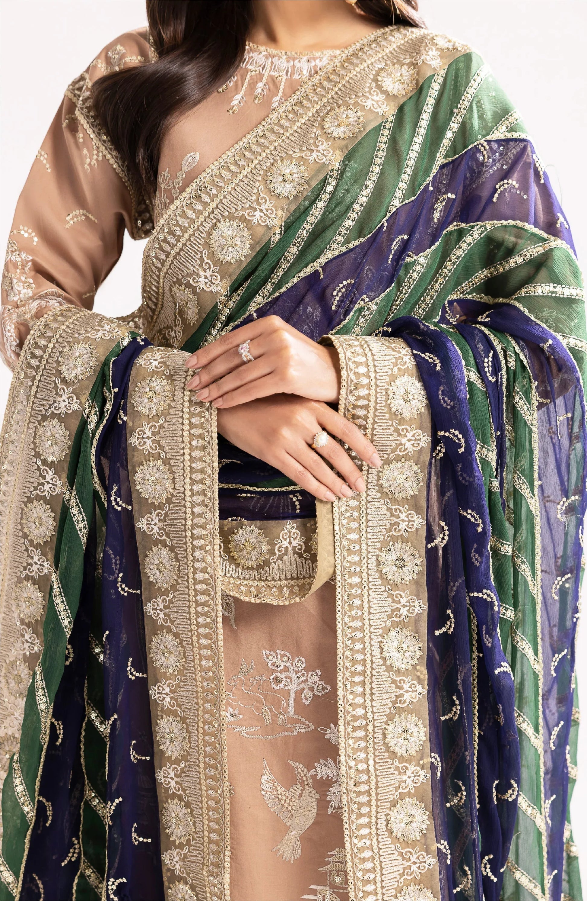 Maryum N Maria | Eid Luxury Lawn 24 | Fareena - Rang-e-Khaas
