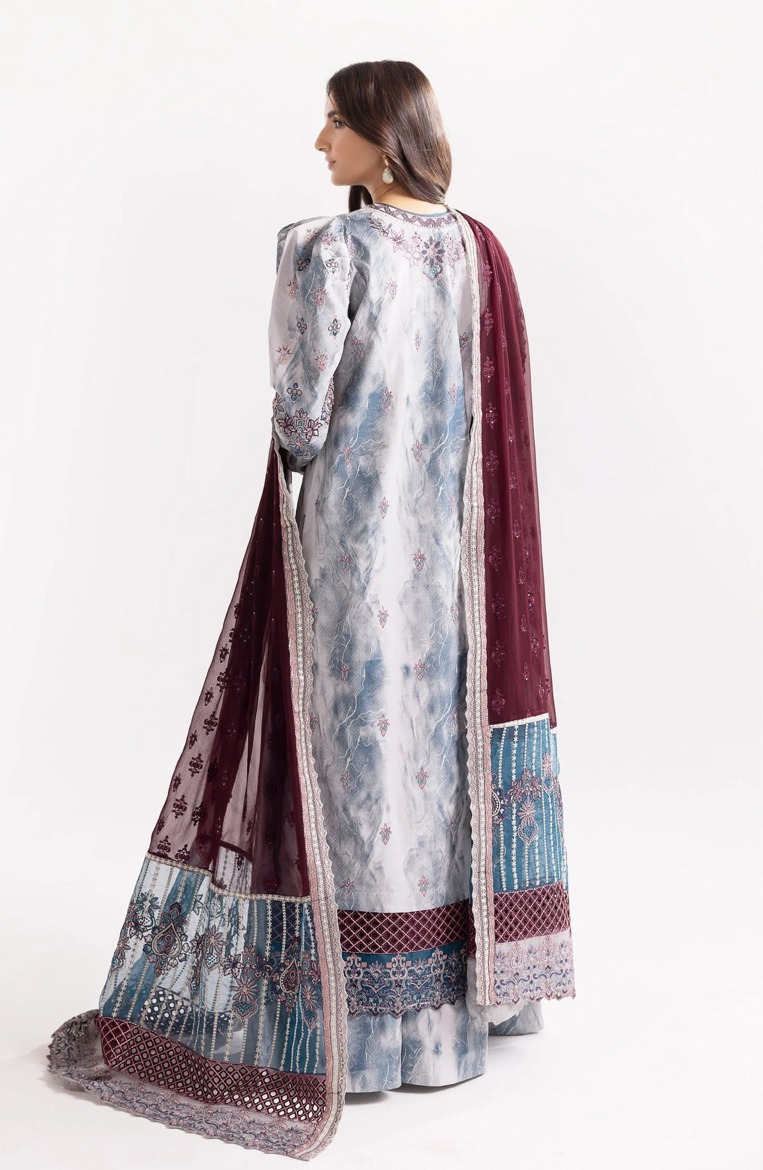 Maryum N Maria | Eid Luxury Lawn 24 | Jahanara - Rang-e-Khaas