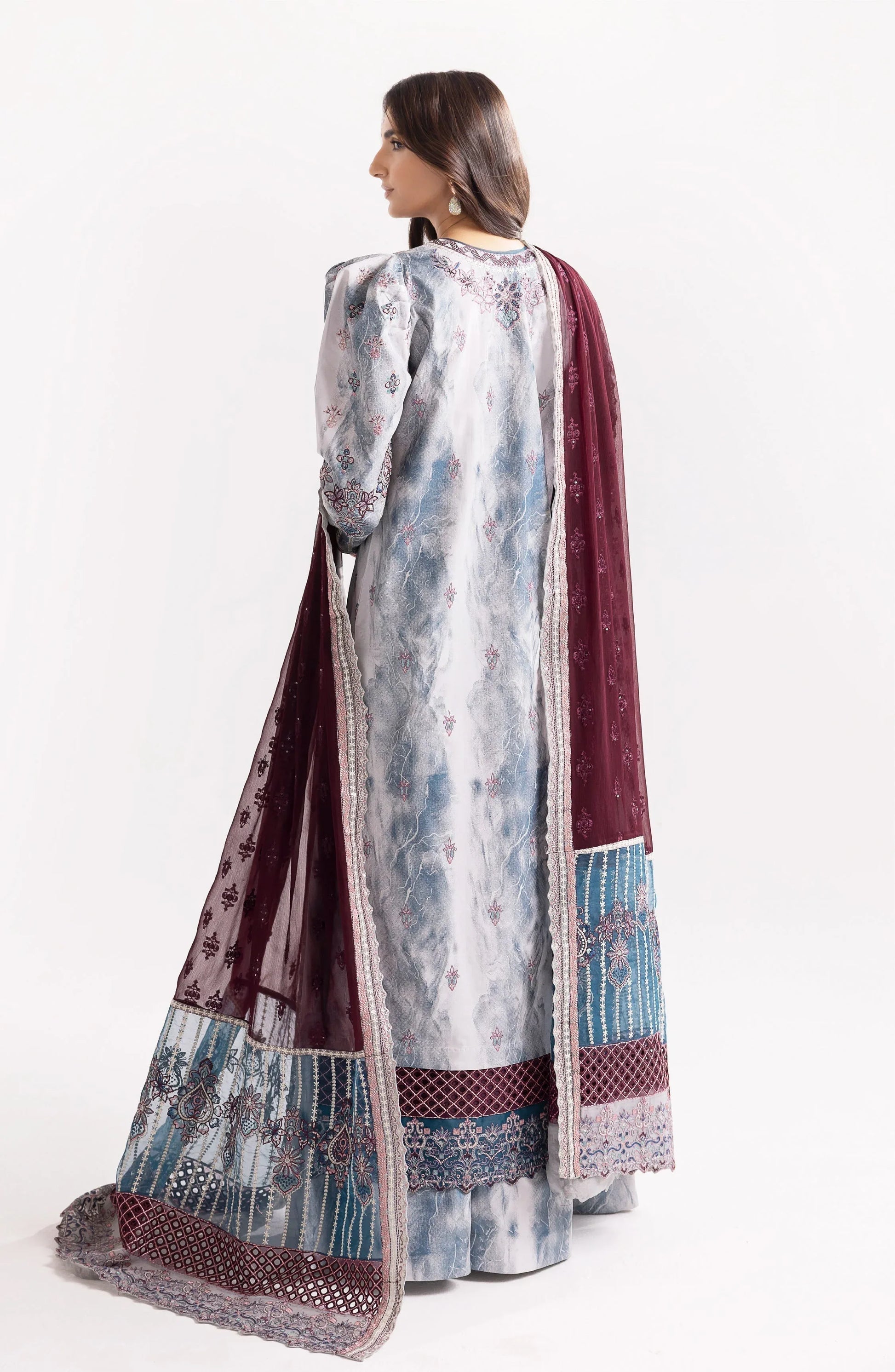 Maryum N Maria | Eid Luxury Lawn 24 | Jahanara - Rang-e-Khaas