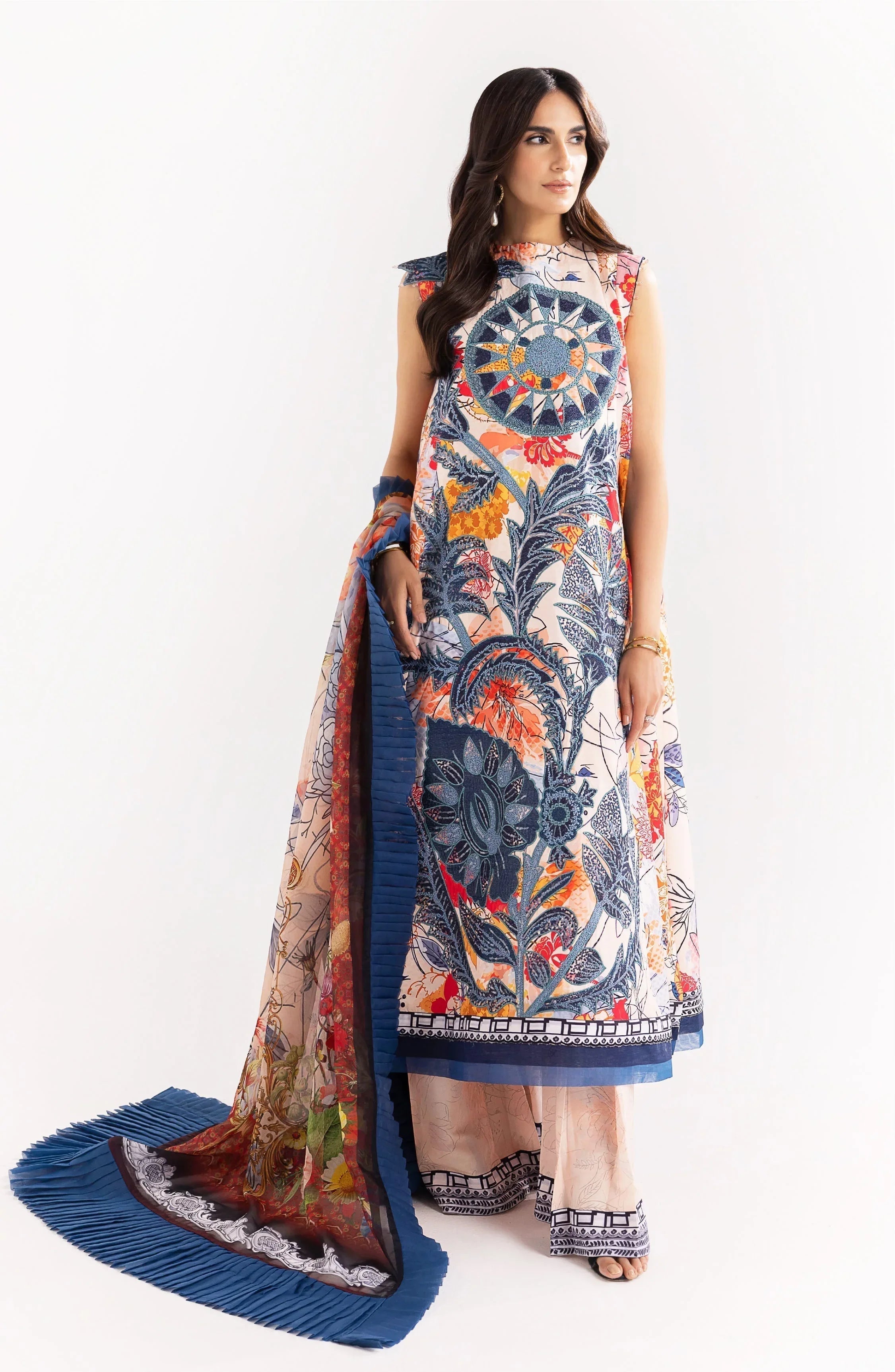 Maryum N Maria | Eid Luxury Lawn 24 | Shafaq - Rang-e-Khaas