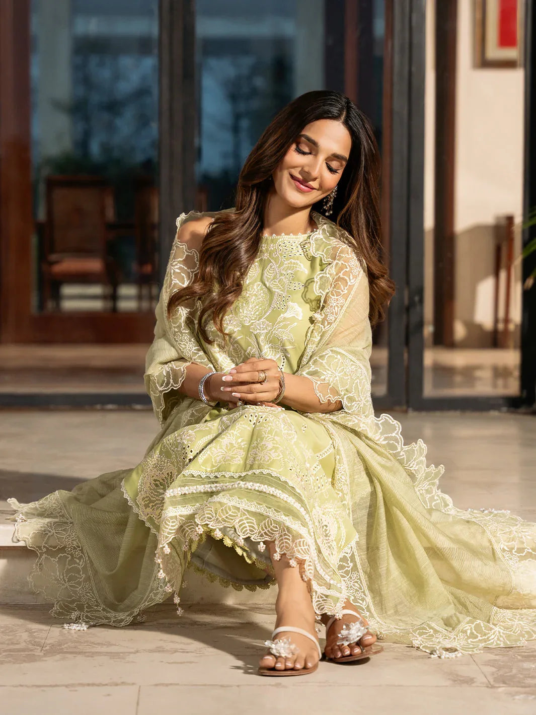 Izel | Mahveen Festive Lawn 25 | MARWA - Rang-e-Khaas