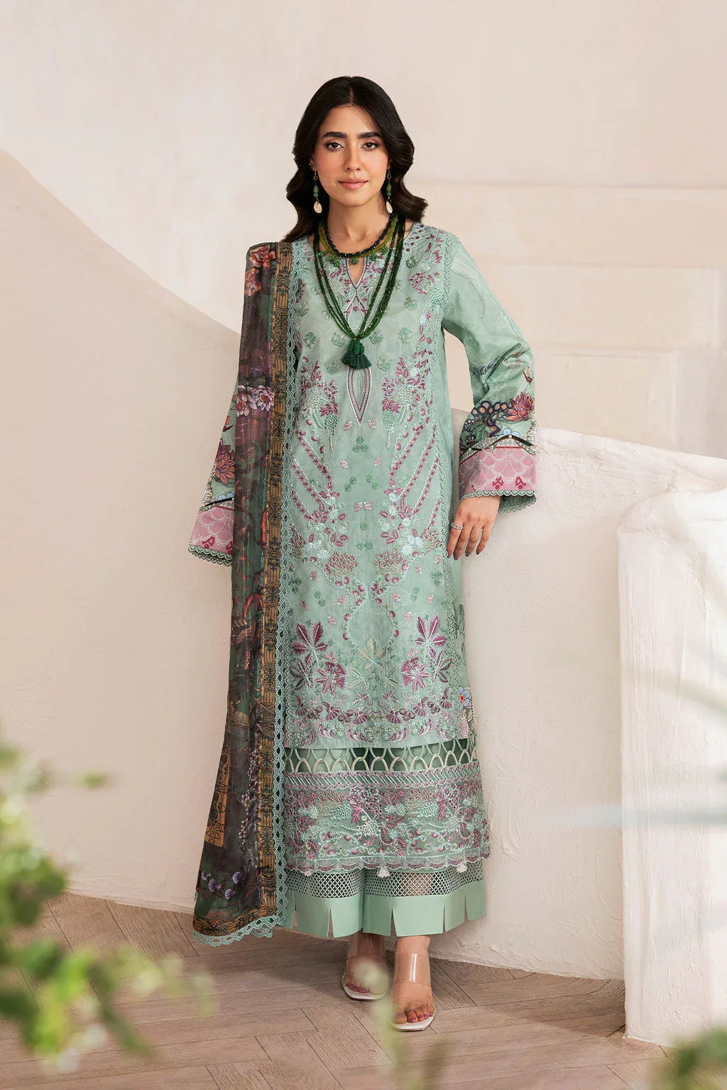 Ramsha | Mashaal Luxury Lawn | L-1405 - Rang-e-Khaas