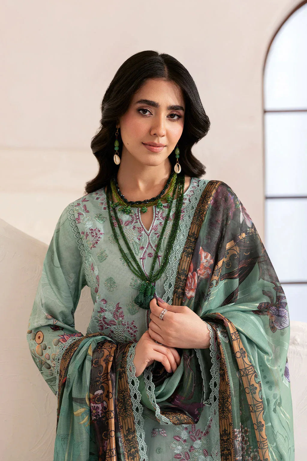 Ramsha | Mashaal Luxury Lawn | L-1405 - Rang-e-Khaas