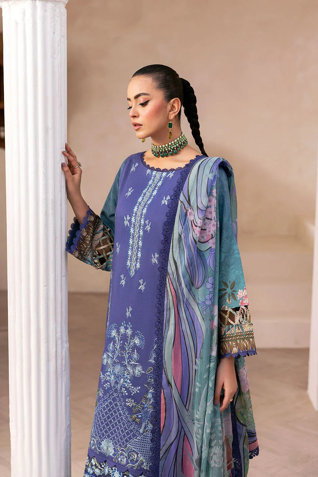 Ramsha | Mashaal Luxury Lawn |  L-1412 - Rang-e-Khaas