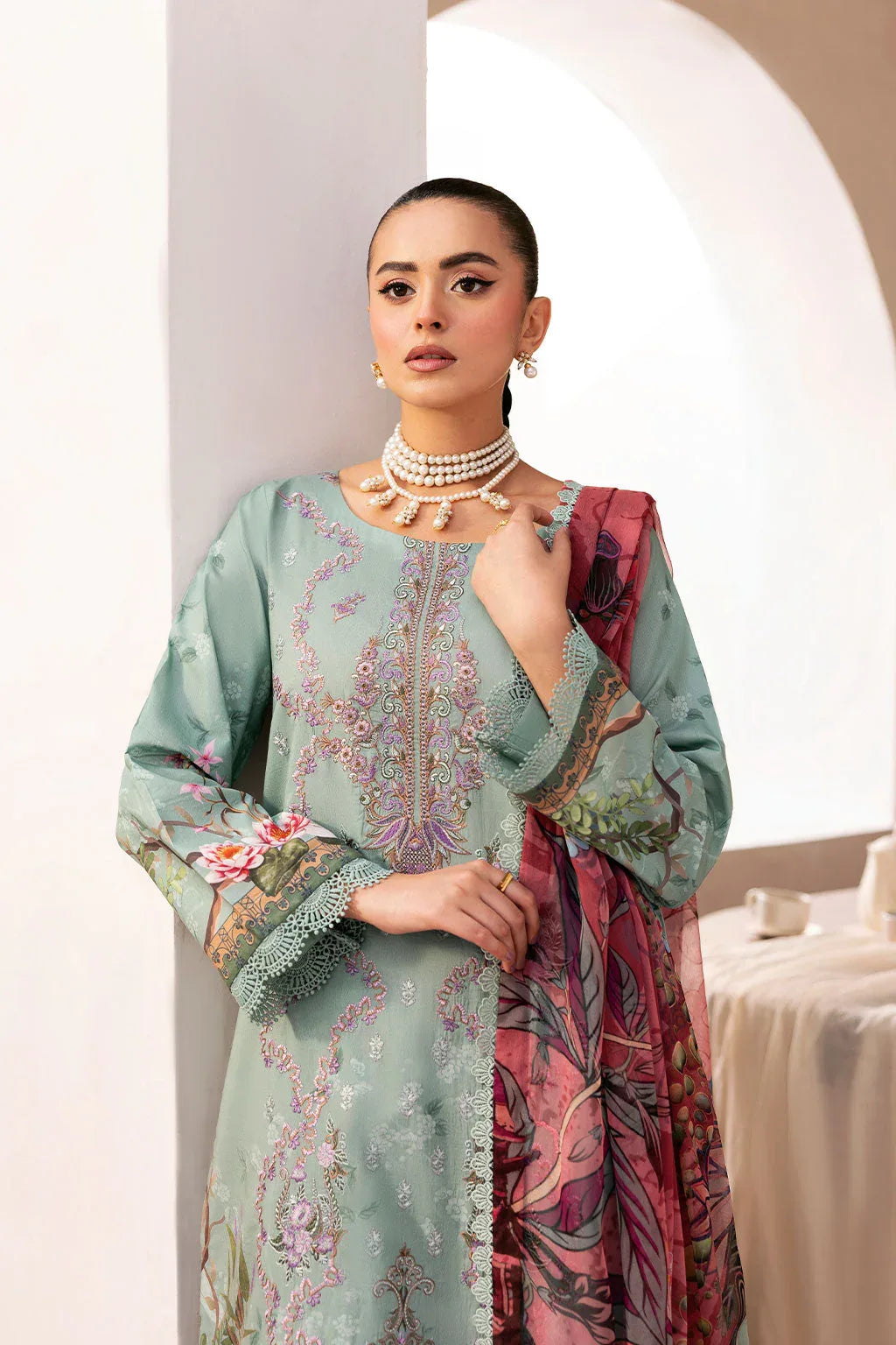 Ramsha | Mashaal Luxury Lawn |  L-1410 - Rang-e-Khaas