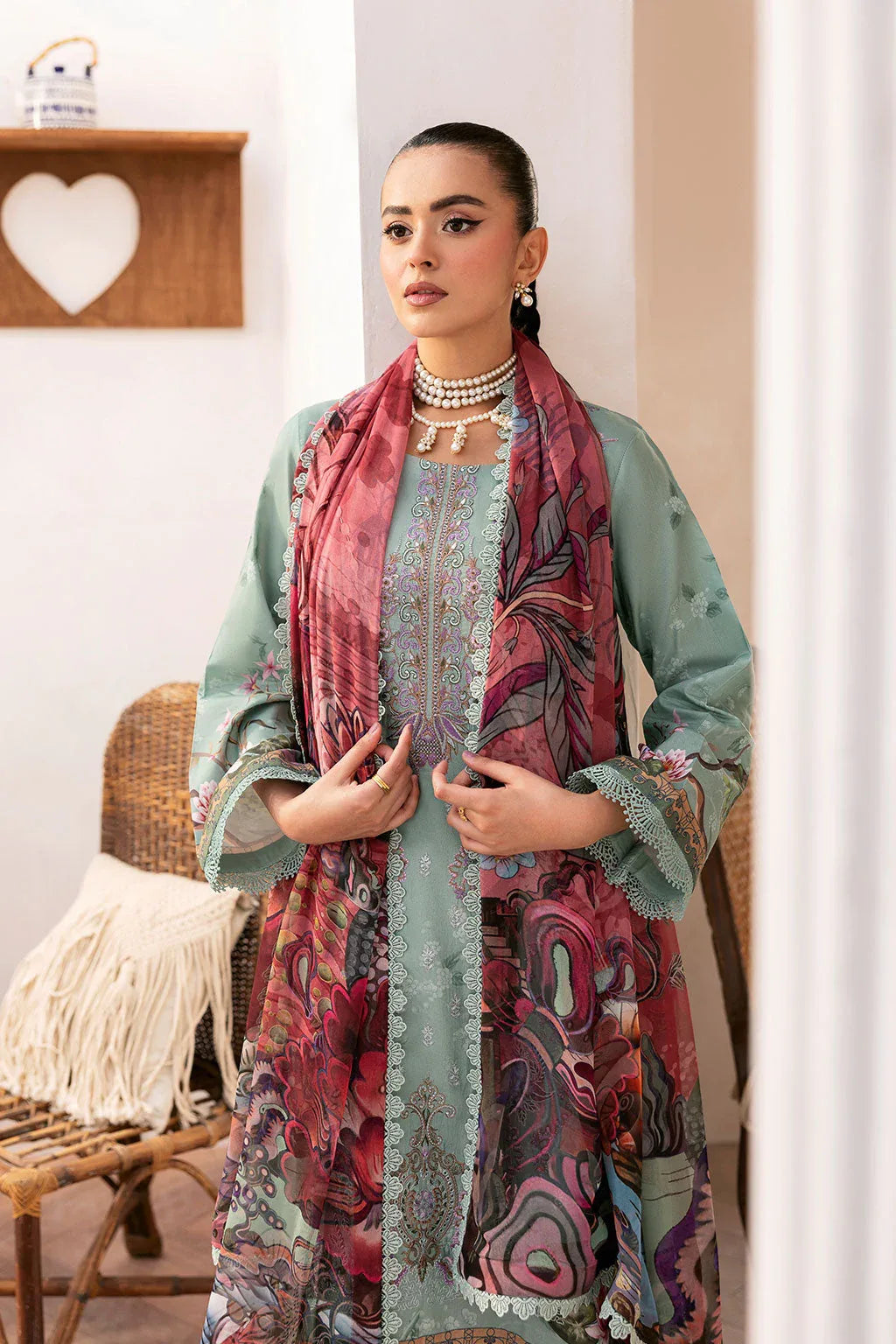 Ramsha | Mashaal Luxury Lawn |  L-1410 - Rang-e-Khaas