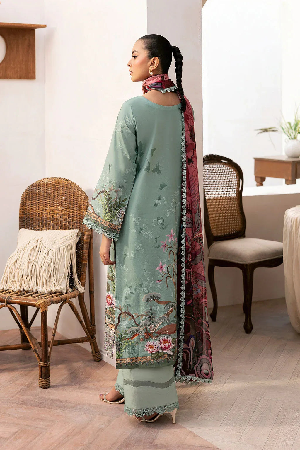 Ramsha | Mashaal Luxury Lawn |  L-1410 - Rang-e-Khaas