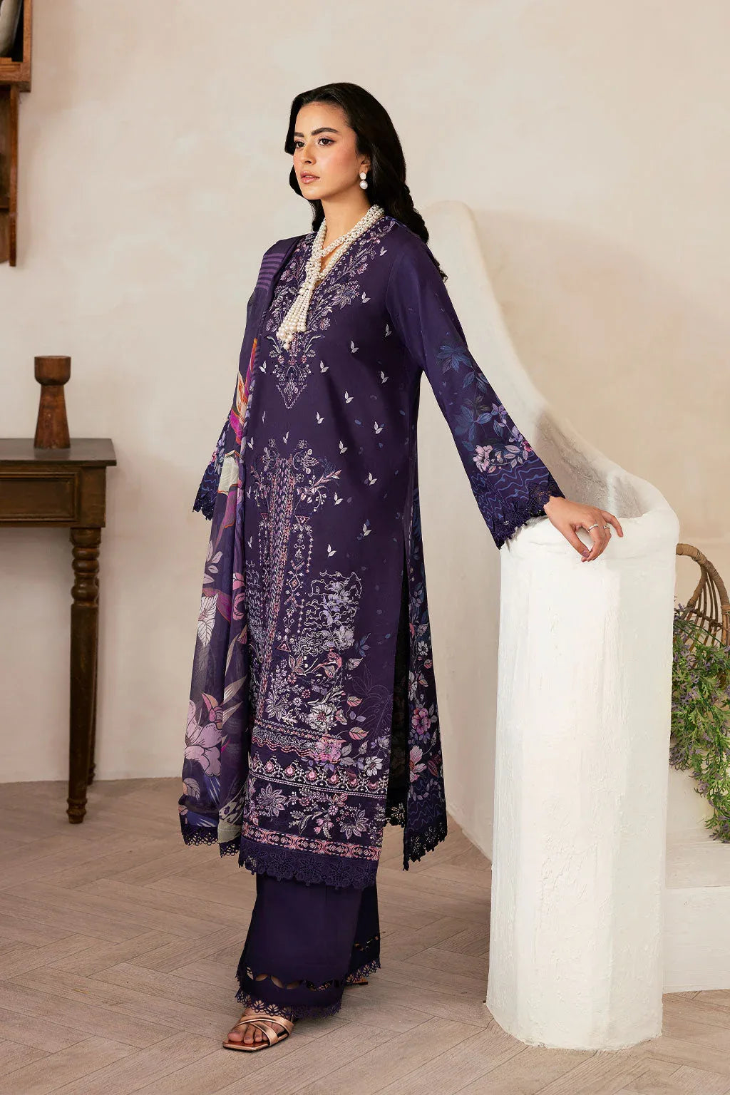 Ramsha | Mashaal Luxury Lawn | L-1401 - Rang-e-Khaas