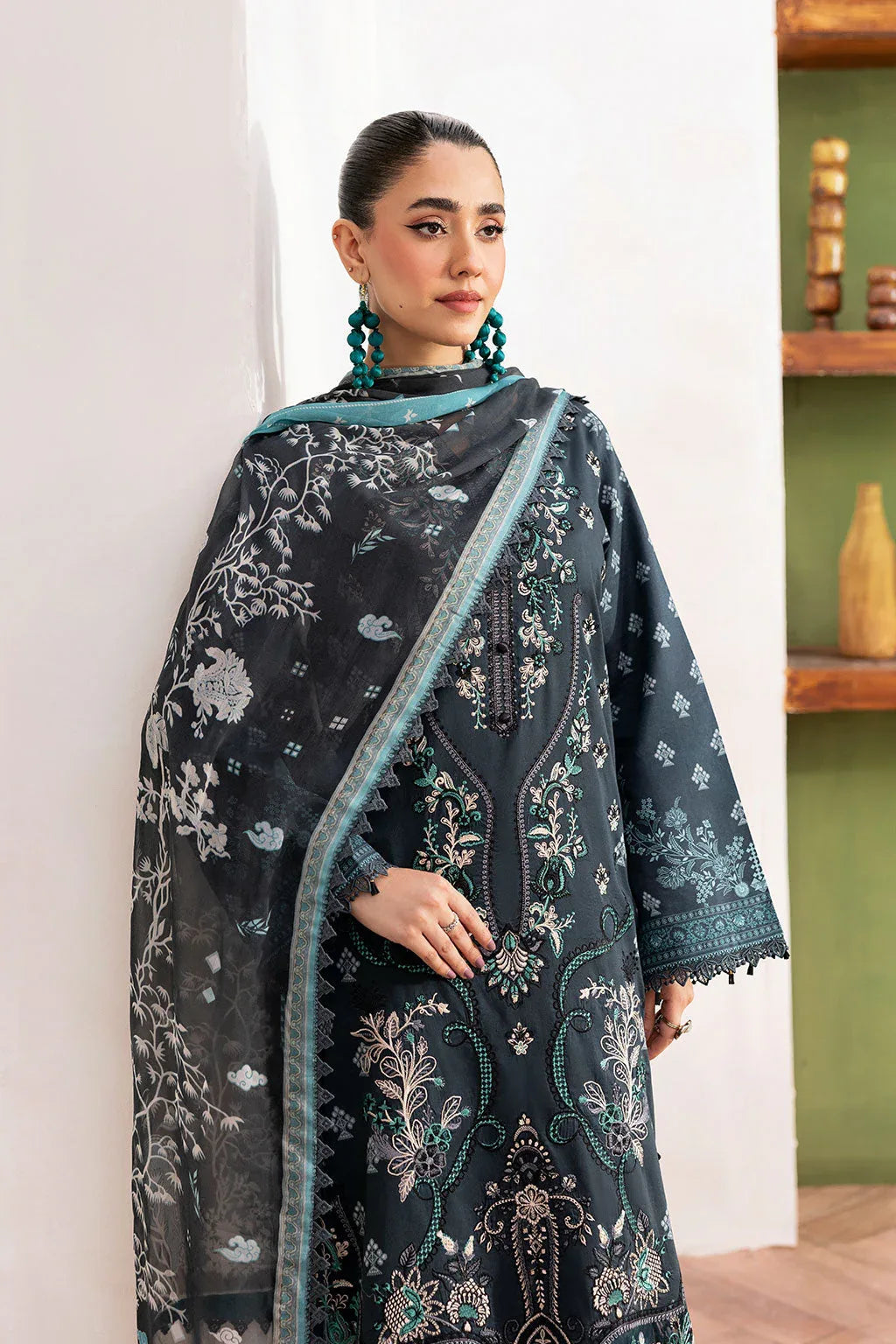 Ramsha | Mashaal Luxury Lawn | L-1408 - Rang-e-Khaas