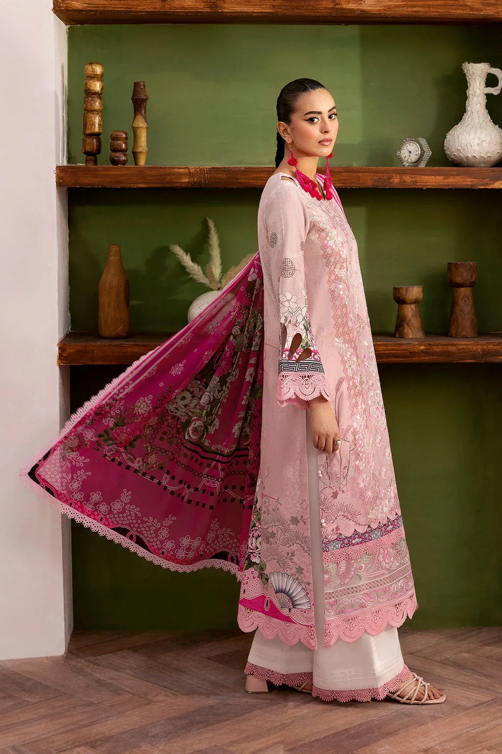 Ramsha | Mashaal Luxury Lawn |  L-1407 - Rang-e-Khaas