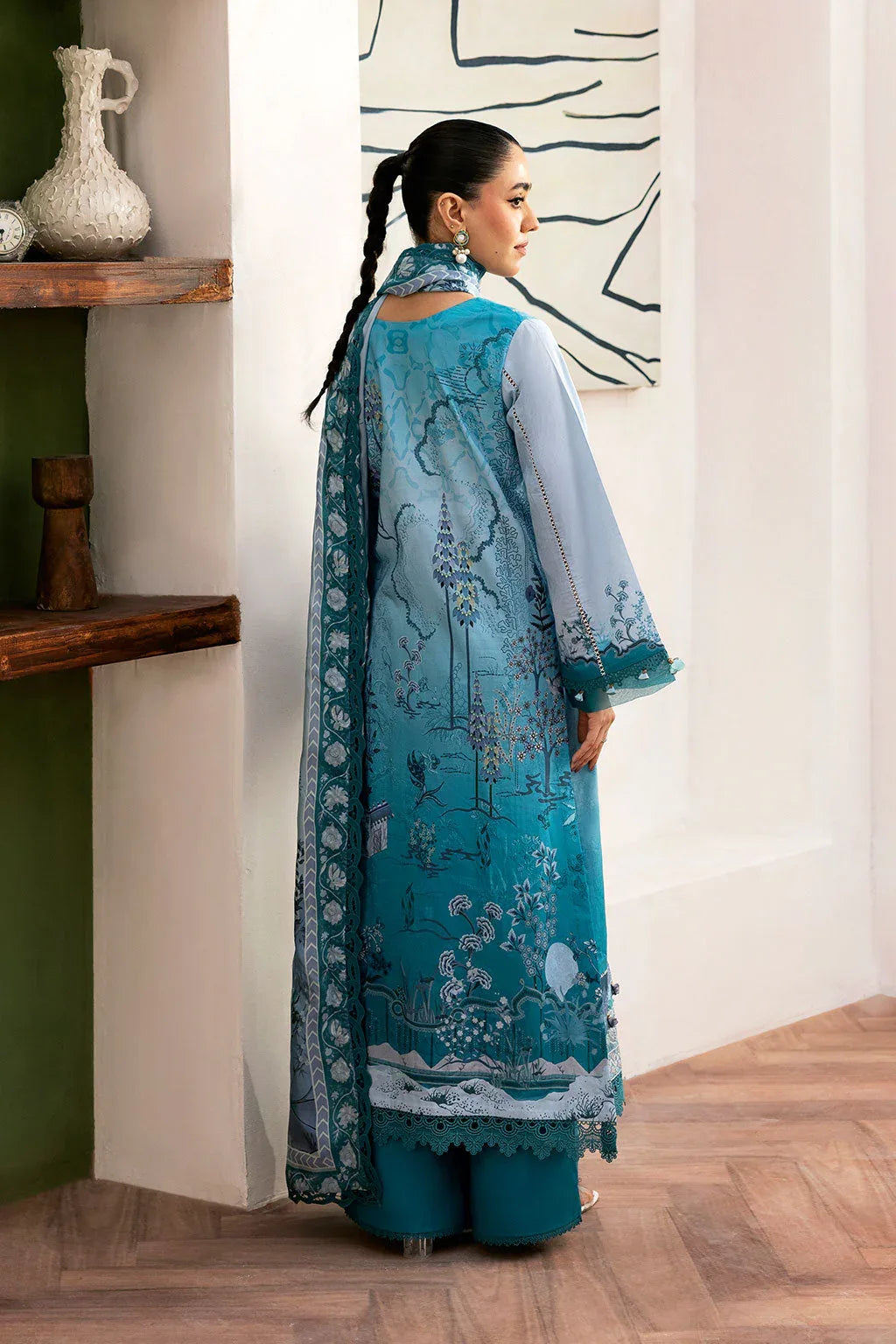 Ramsha | Mashaal Luxury Lawn |  L-1406 - Rang-e-Khaas
