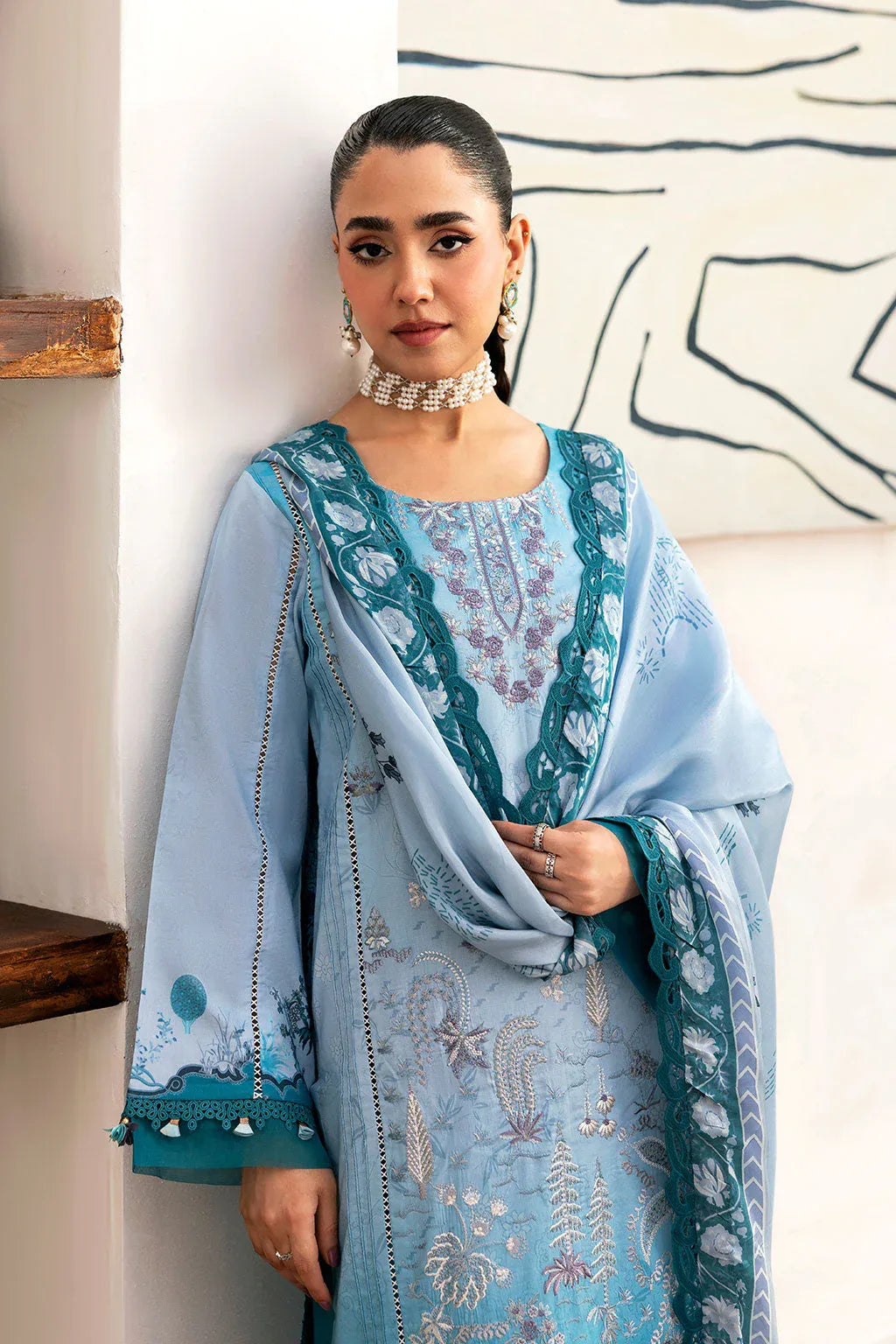 Ramsha | Mashaal Luxury Lawn |  L-1406 - Rang-e-Khaas