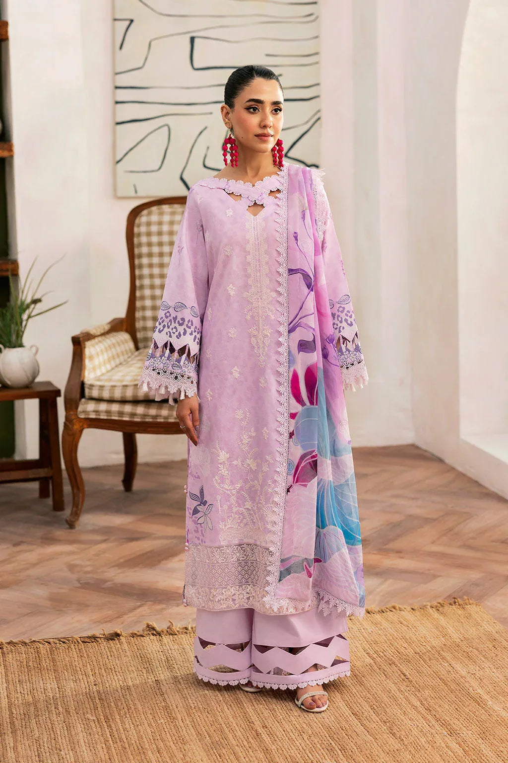 Ramsha | Mashaal Luxury Lawn |  L-1404 - Rang-e-Khaas