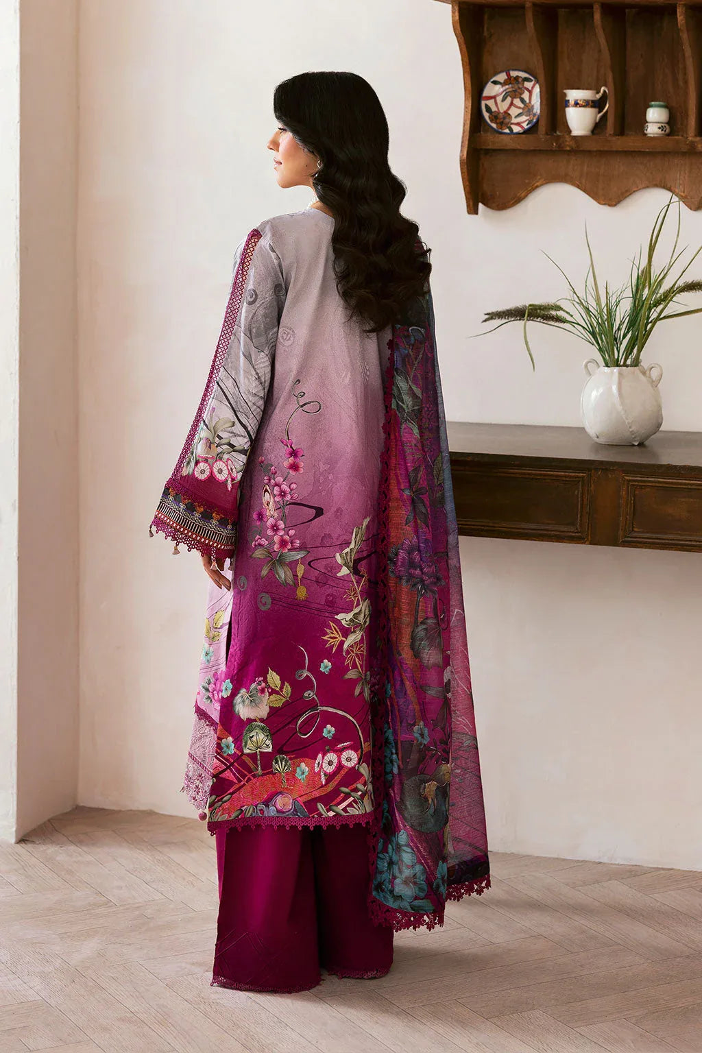 Ramsha | Mashaal Luxury Lawn | L-1409 - Rang-e-Khaas