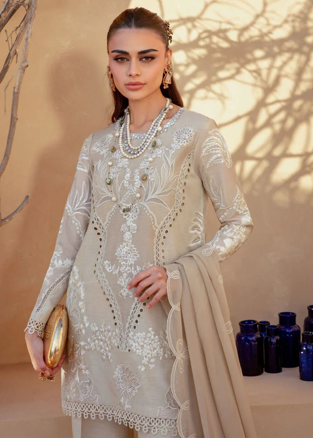 Saira Shakira | Rosea Casual Pret 25 | Latte Glow - Rang-e-Khaas