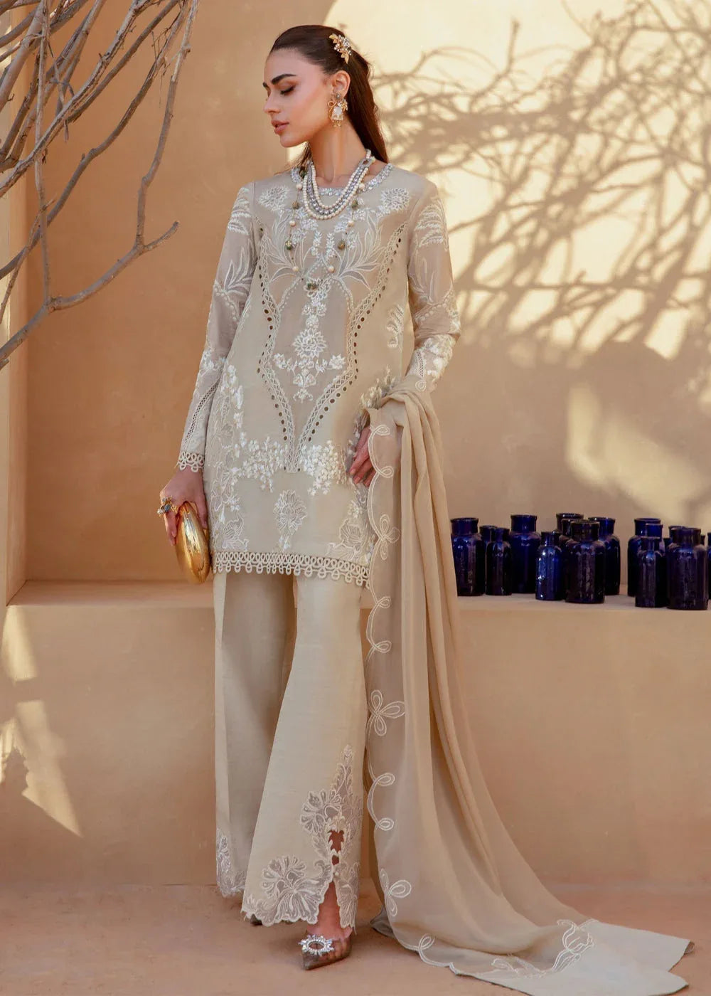 Saira Shakira | Rosea Casual Pret 25 | Latte Glow - Rang-e-Khaas