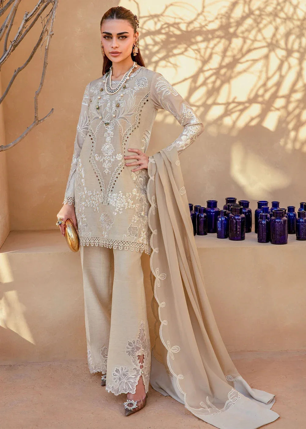 Saira Shakira | Rosea Casual Pret 25 | Latte Glow - Rang-e-Khaas