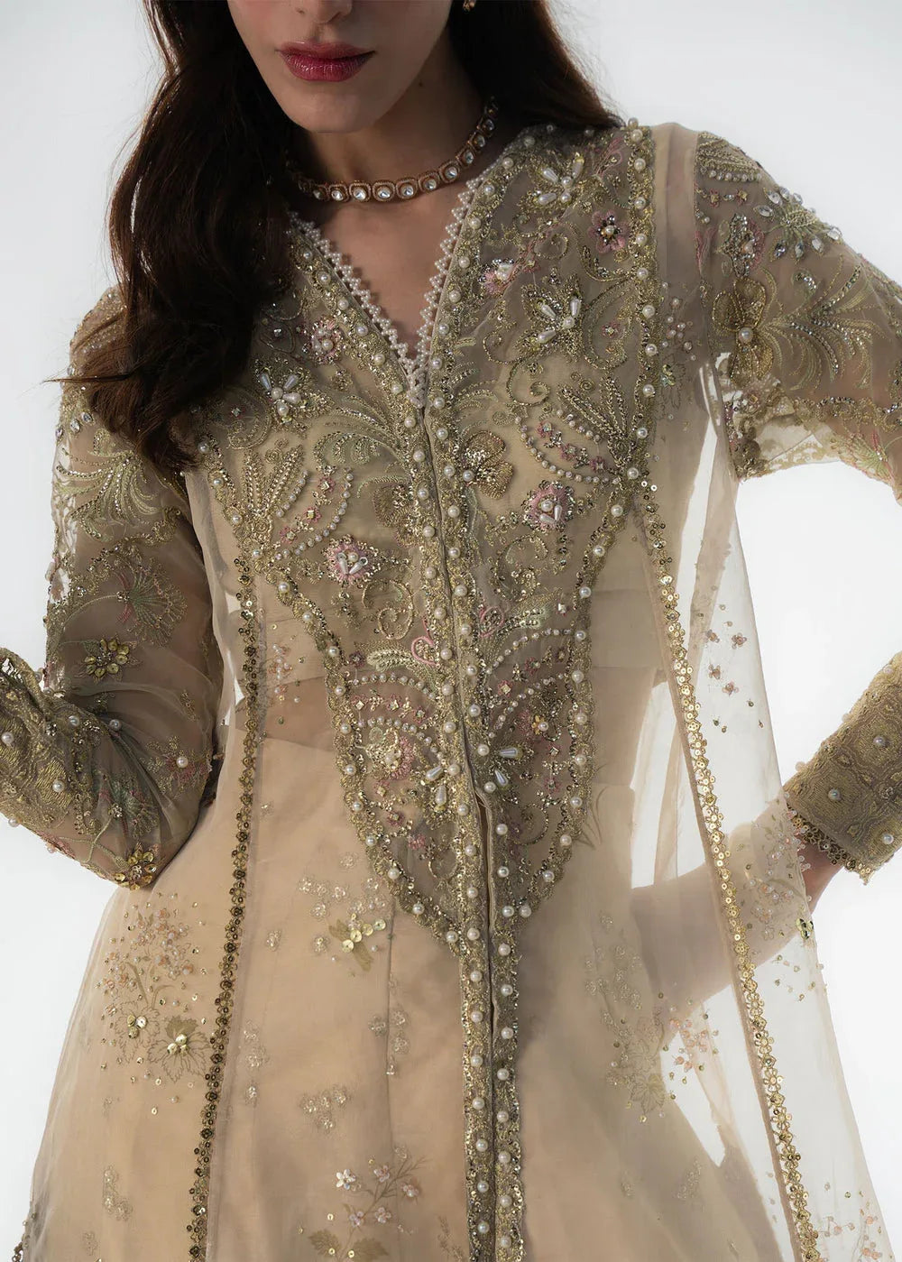 Sadaf Fawad Khan | Festive 25 | Ivory Celeste - Rang-e-Khaas