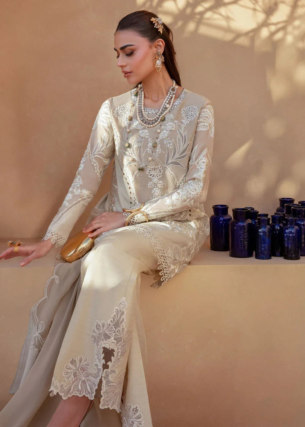Saira Shakira | Rosea Casual Pret 25 | Latte Glow - Rang-e-Khaas