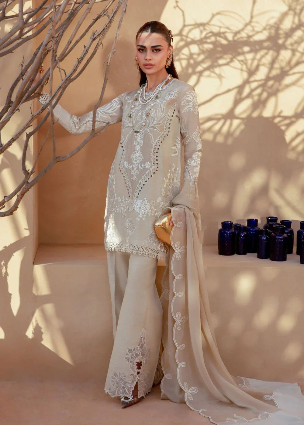 Saira Shakira | Rosea Casual Pret 25 | Latte Glow - Rang-e-Khaas