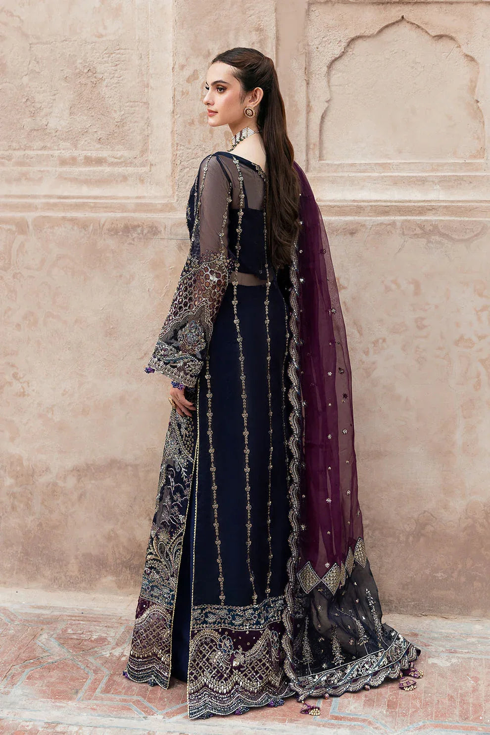 Shagna | Mehfil Festive Formals | SF-09-NEEL - Rang-e-Khaas