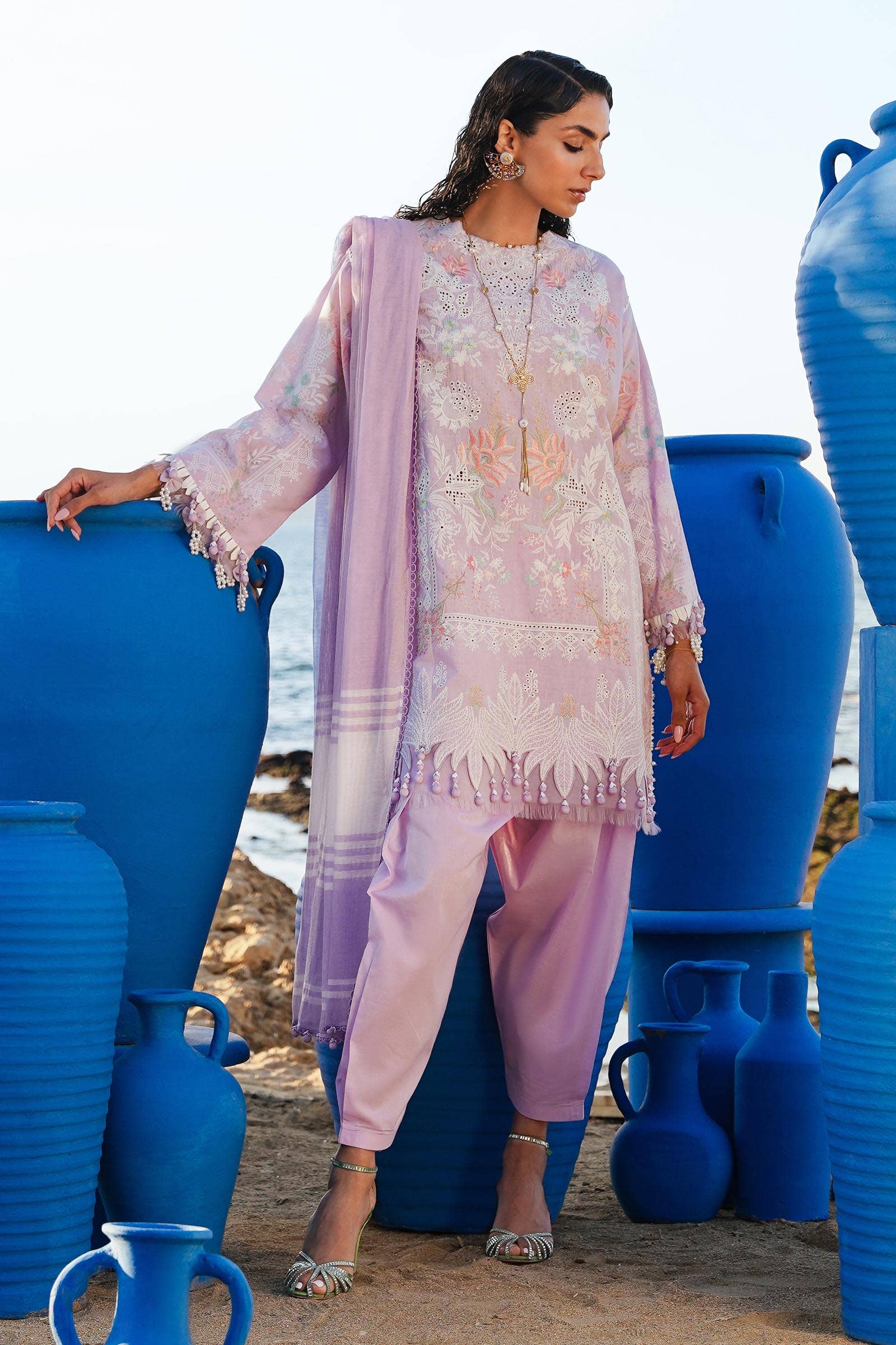 Sana Safinaz | Muzlin Spring 24 | M241-009B-DF - Rang-e-Khaas