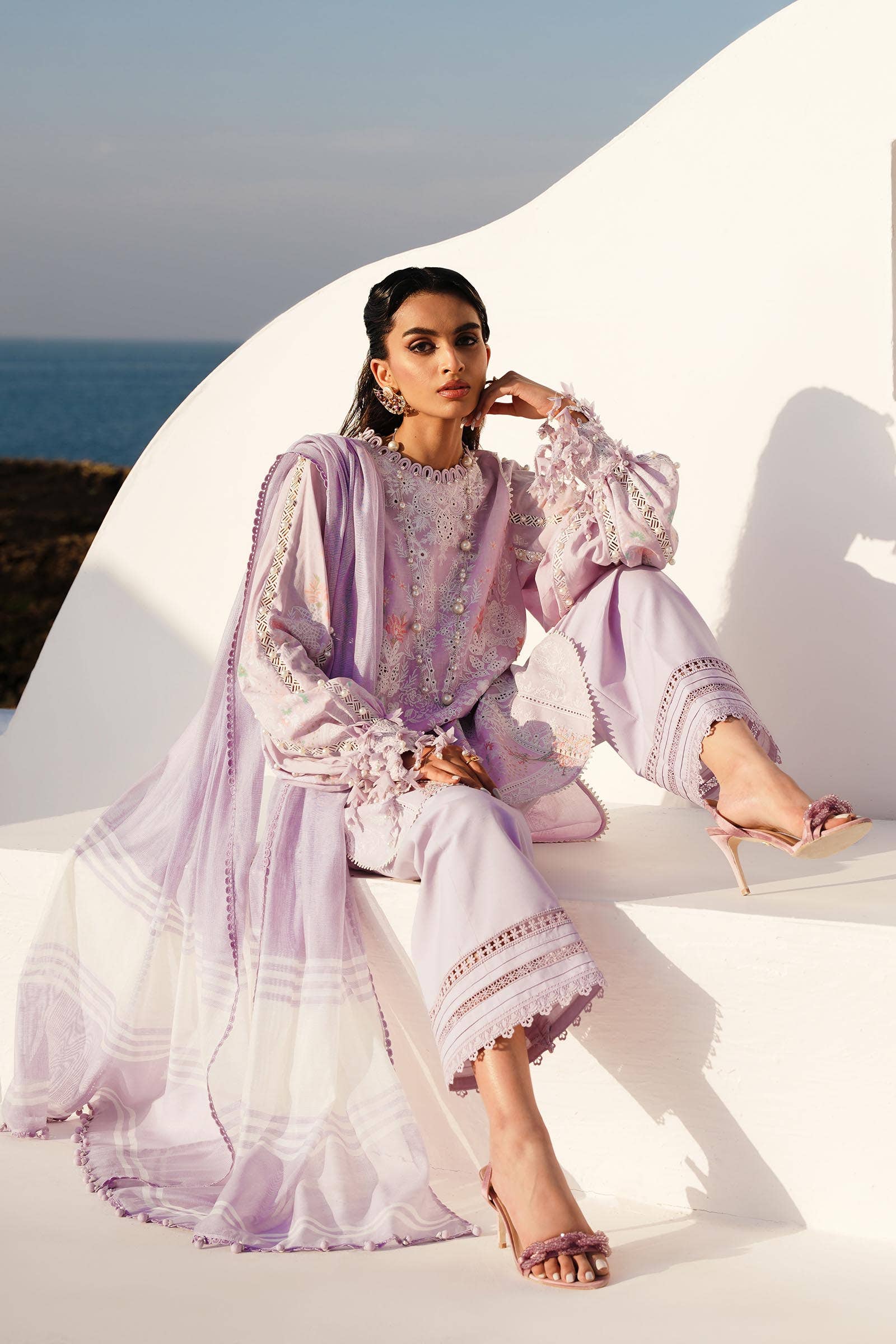 Sana Safinaz | Muzlin Spring 24 | M241-009B-DF - Rang-e-Khaas