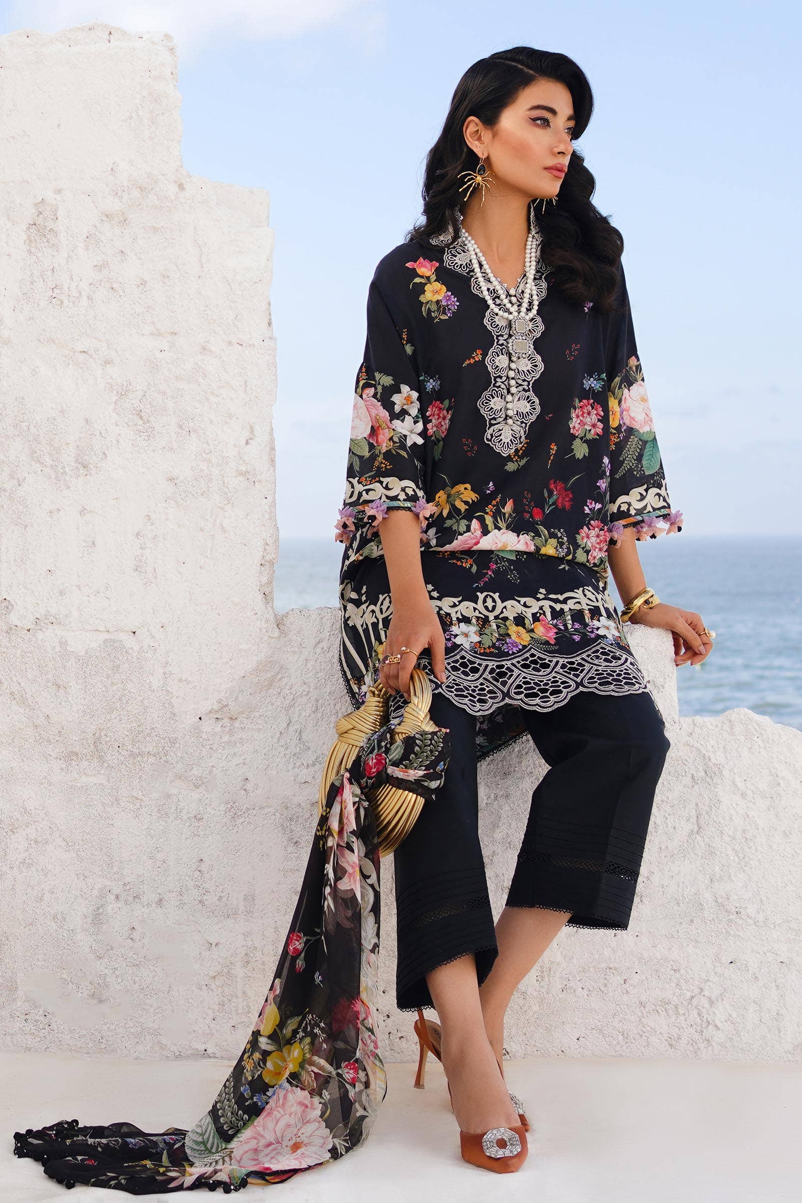 Sana Safinaz | Muzlin Spring 24 | M241-012B-CI - Rang-e-Khaas