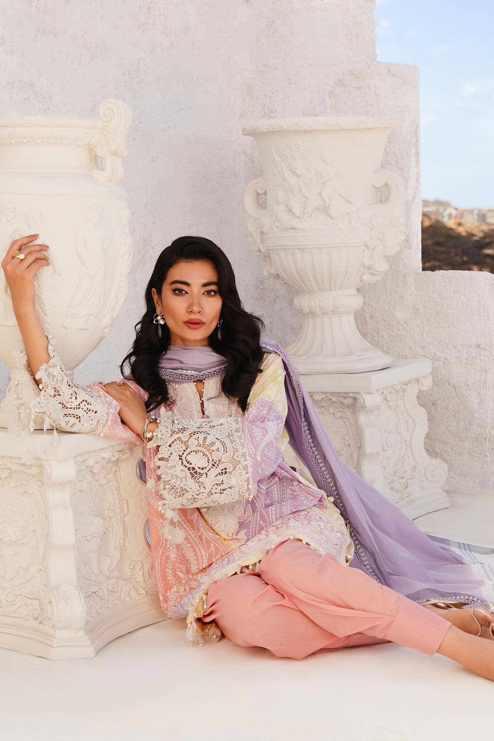 Sana Safinaz | Muzlin Spring 24 | M241-015A-DG - Rang-e-Khaas