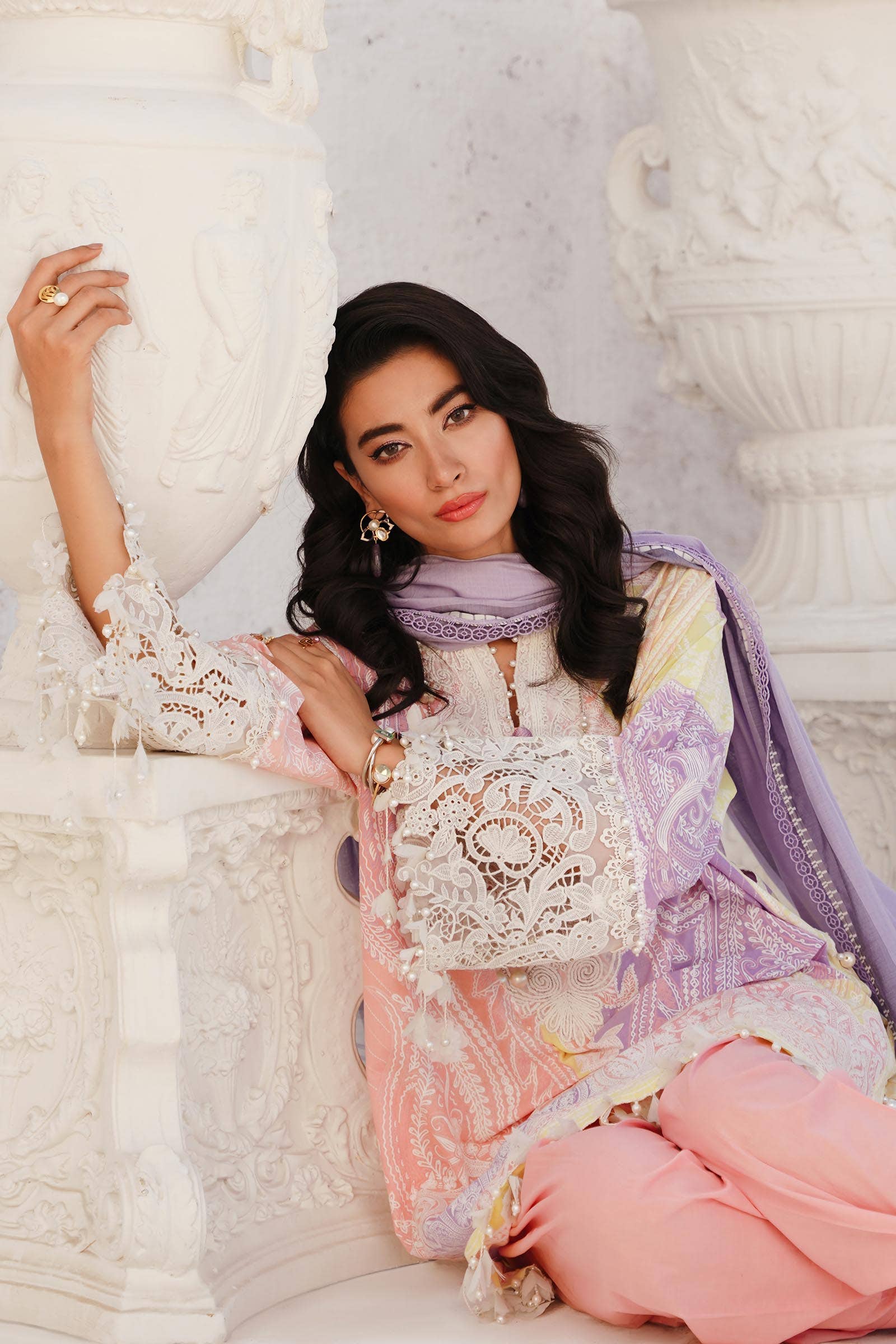 Sana Safinaz | Muzlin Spring 24 | M241-015A-DG - Rang-e-Khaas